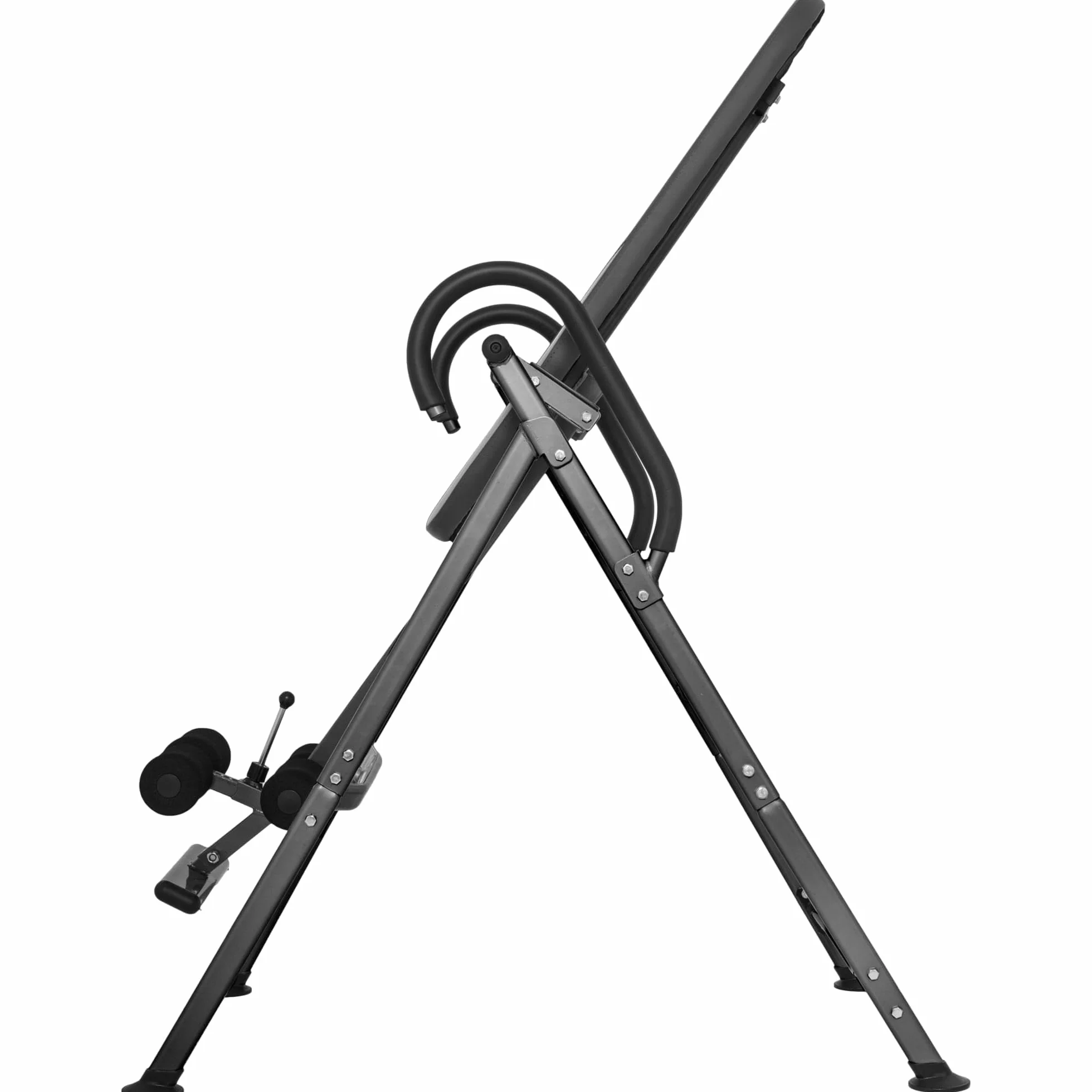 GORILLA SPORTS® Stół inwersyjny - 98 x 65,5 x 152,5 cm, regulowana wysokość 147-183 cm, składany, z podparciem lędźwiowym i kostki, rozciągacz pleców, maszyna do inwersji, trener grawitacyjny, ławka