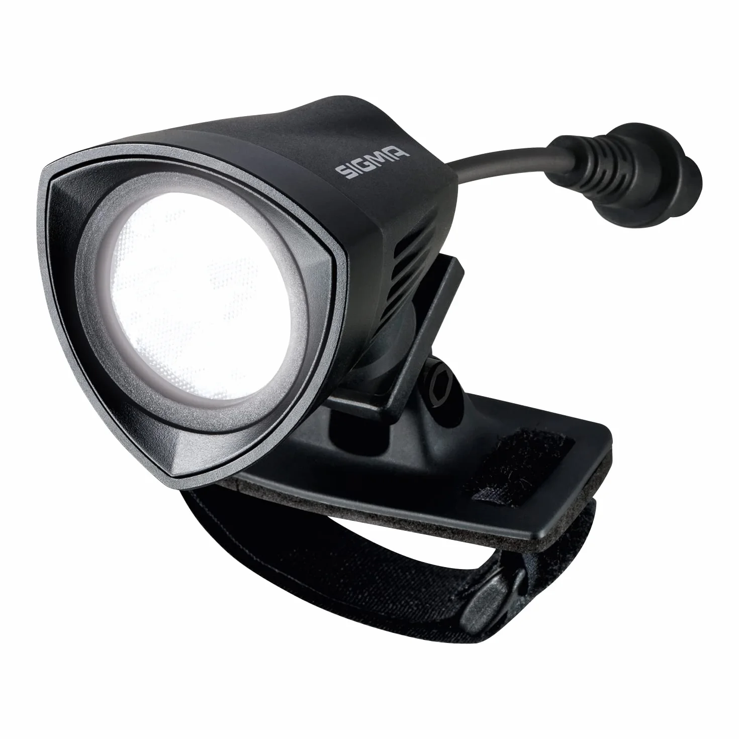 SIGMA Buster 2000 HL | Mocne oświetlenie kasku | Helmet Light 2000 Lumens | Światło na kask rowerowy z 7 profili Modi | Bezpieczne przywiązanie do kasku rowerowego | Kolor: czarny