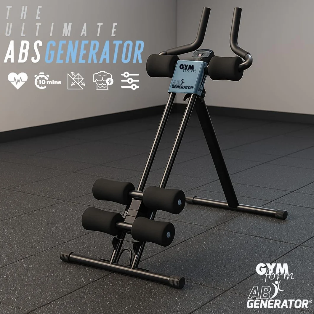 BEST DIRECT GYMFORM AB Generator, maszyna fitness + cardio, 5 poziomów, tonowanie brzucha, nogi, ramiona, komputer, dla kobiet i mężczyzn