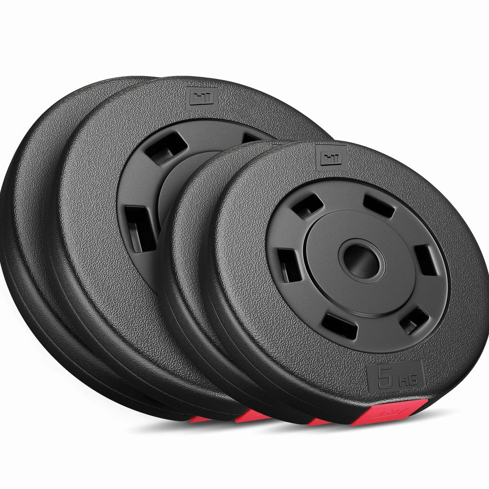 Hop-Sport Zestaw obciążeń bitumicznych 105kg + gryfy, hantle, sztanga