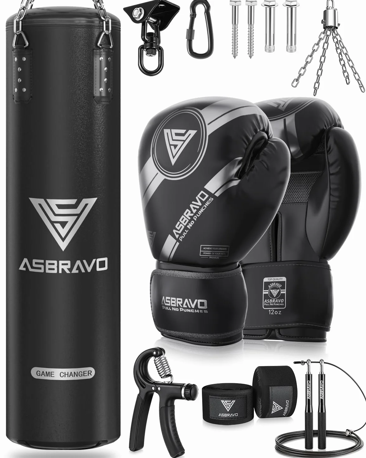 Worek bokserski 1,2 m PU Heavy Boxing Bag Set 350 ml rękawice do MMA Muay Thai Kickboxing