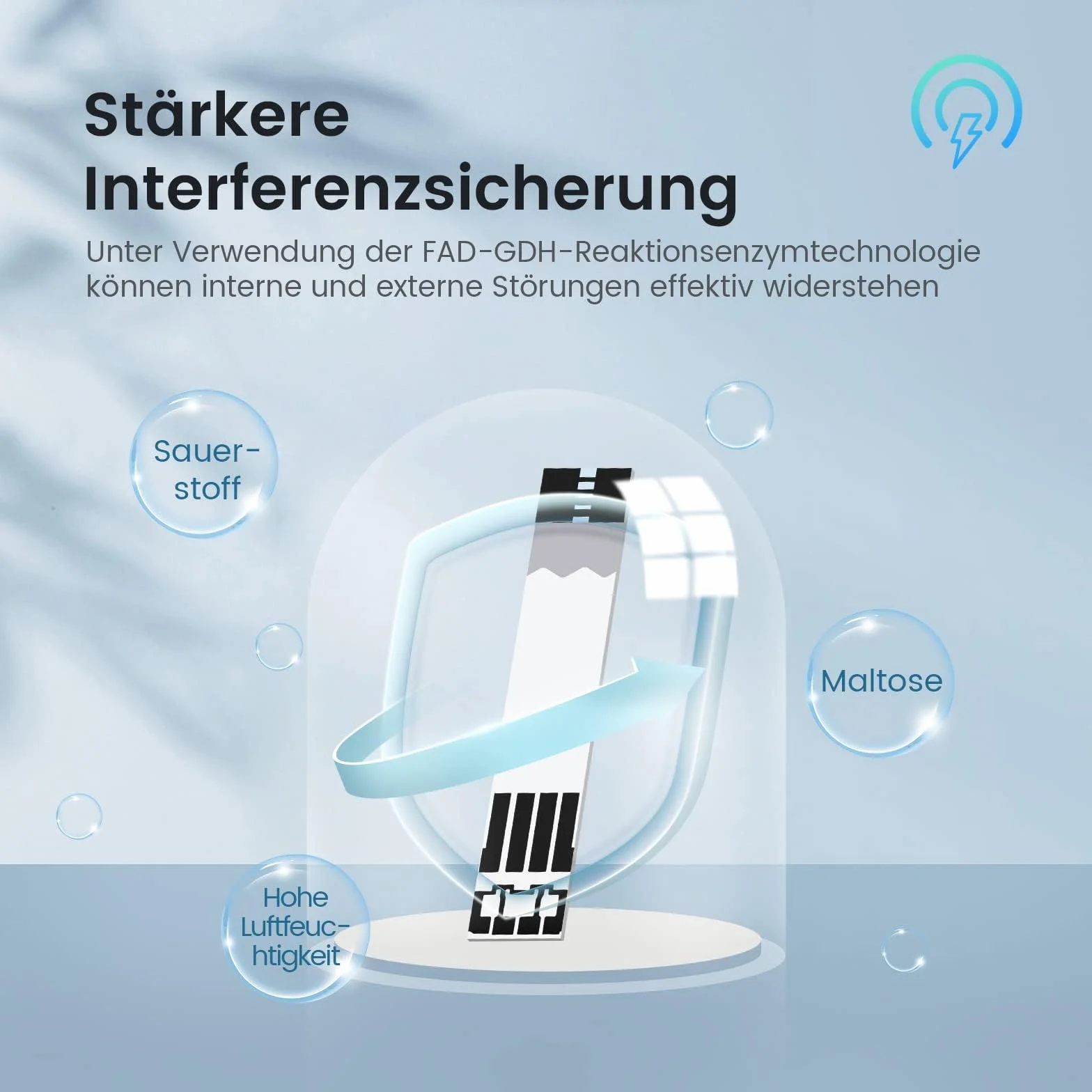 sinocare Pasek testowy cukru we krwi, zestaw pasek testowy cukru we krwi z paskiem testowym 100 Lancets 100 do samodzielnego testu cukru we krwi, technologia enzymów reakcyjnych FAD-GDH
