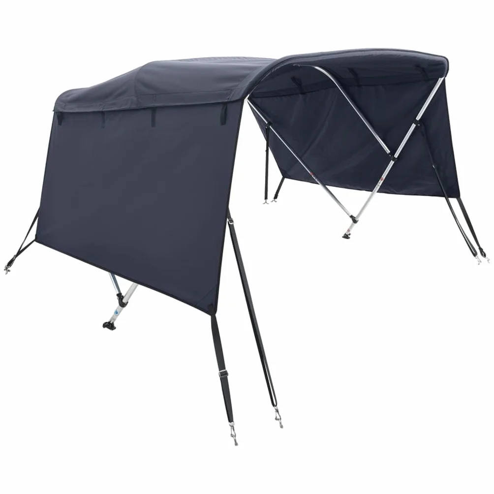 vidaXL Daszek bimini ze ściankami, 3 pałąki, 183x(170-182) x137 cm, daszek do łodzi, bimini do łodzi, daszek bimini, daszek do łódki