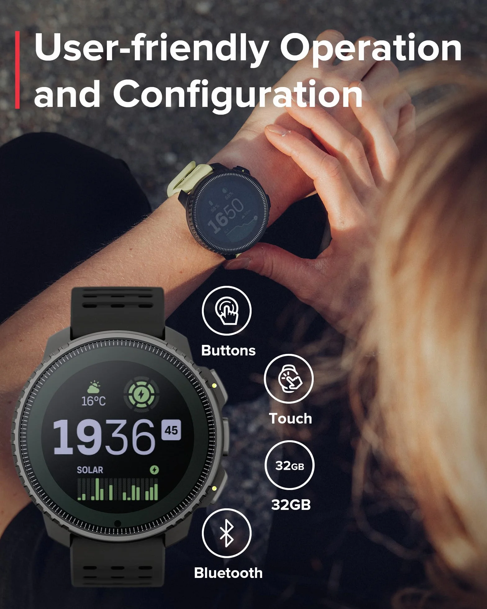 SUUNTO Vertical – Przygodowy zegarek GPS, monitor aktywności, dwupasmowy GNSS i mapy offline, obsługa ponad 95 dyscyplin sportowych, wskaźniki treningowe i analiza regeneracji.