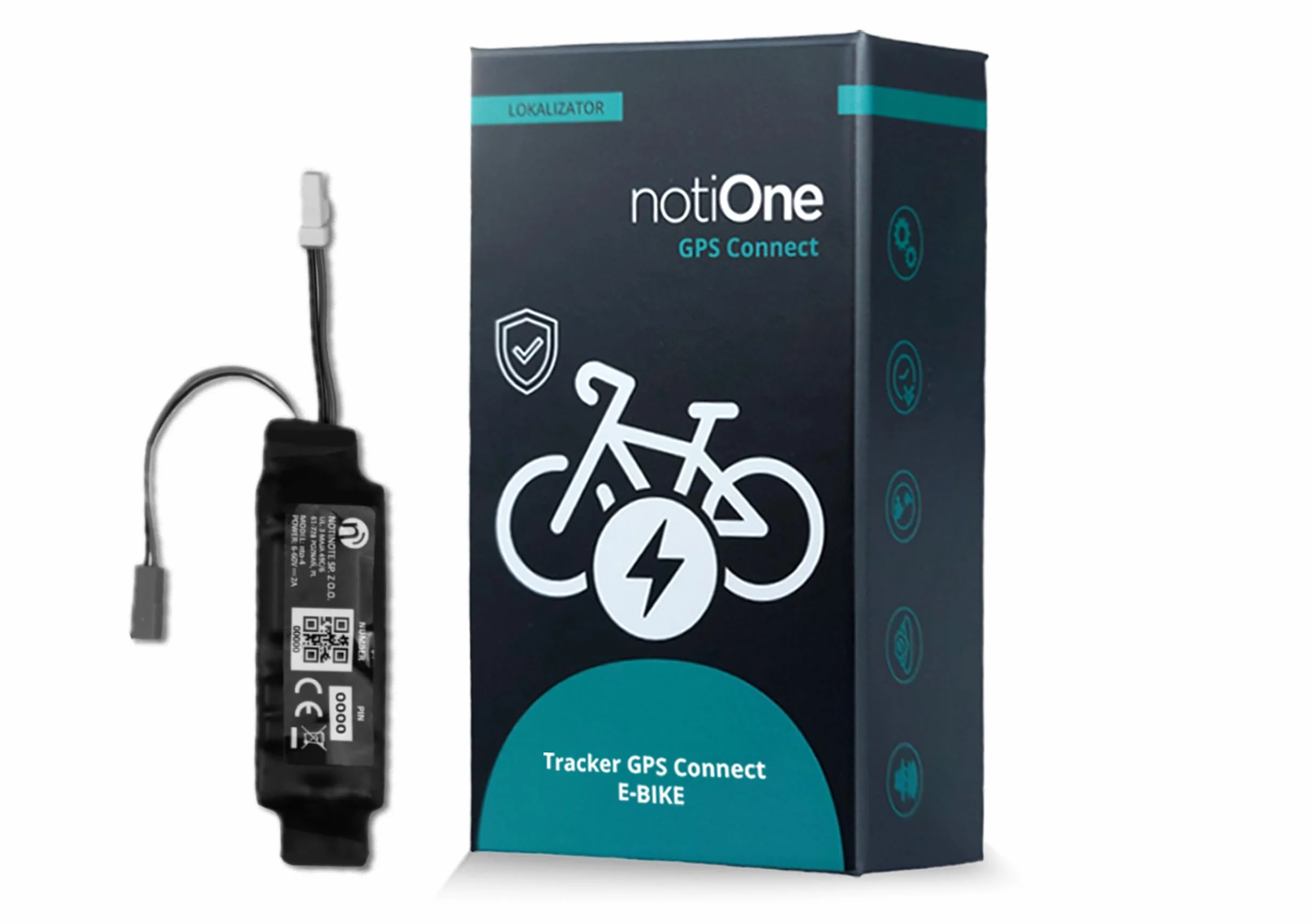 Tracker GPS NTO-CBR do rowerów elektrycznych, kompatybilny z silnikiem elektrycznym BROSE | alarm antykradzieżowy, bez abonimentu | monitorowanie i historija lokalizacji, roaming