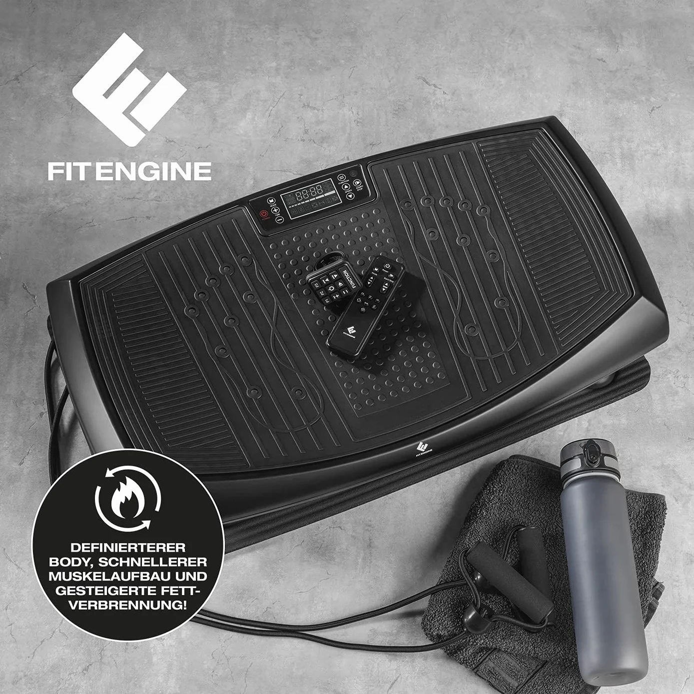 Fitengine Uniseks Fitengine 4D DS Produkte GmbH Płyta Wibracyjna, Czarny, Do 120 kg