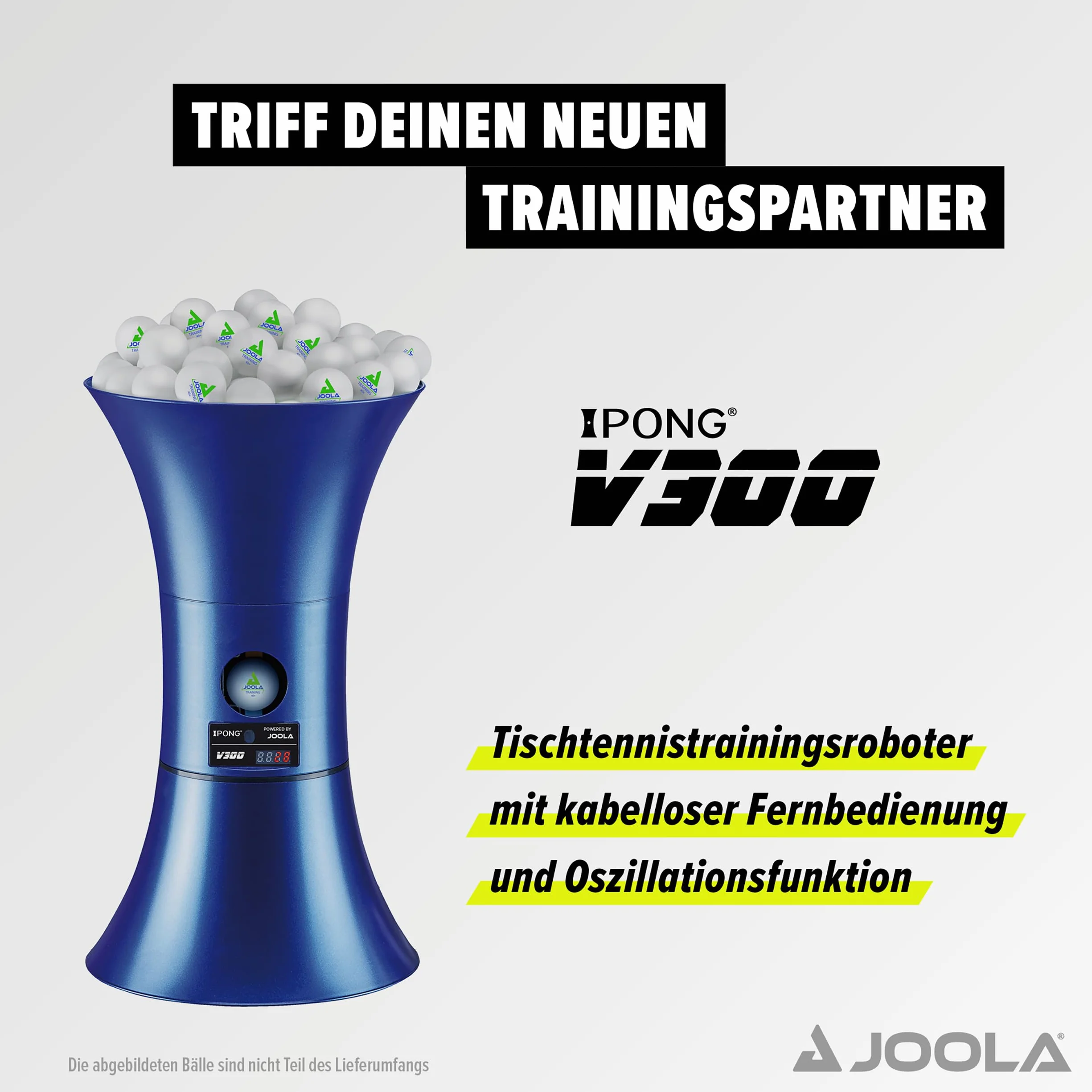 JOOLA iPong V300 robot do tenisa stołowego, V200, maszyna do tenisa stołowego do tenisa stołowego 40+ mm