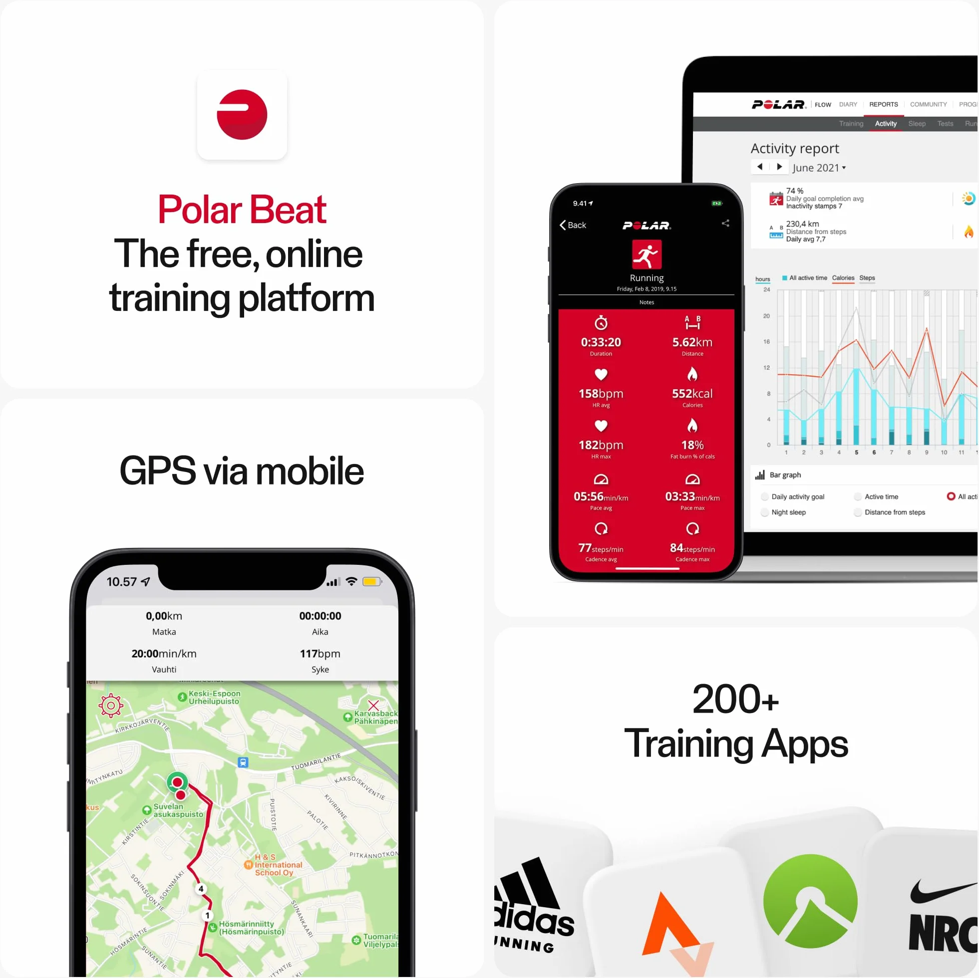 Polar H10 Czujnik tętna ANT+ Bluetooth Wodoszczelny Opaska na klatkę piersiową M-XXL Szary