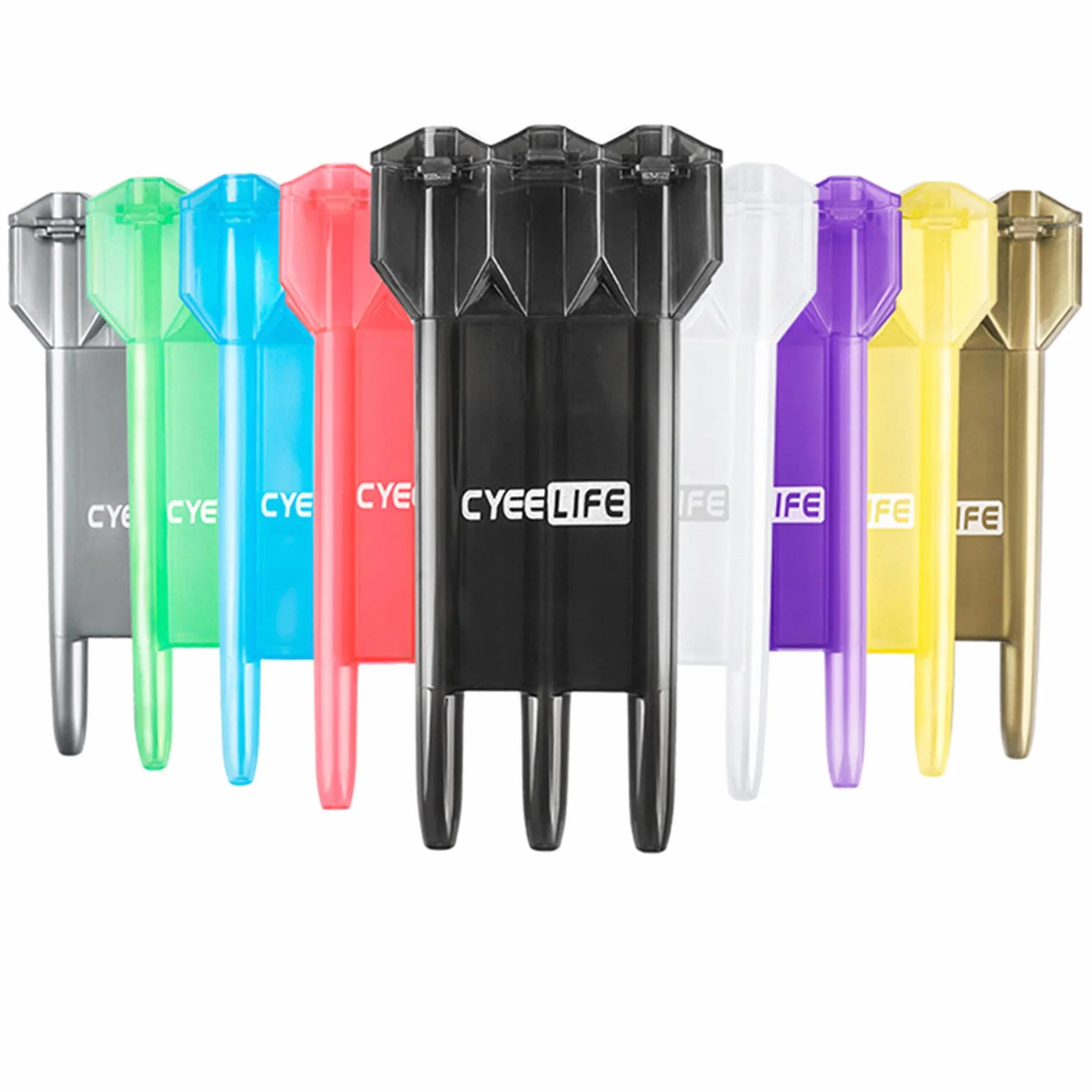 CyeeLife -Dart case profesjonalne tworzywo sztuczne półprzezroczysty portfel Box Wallet, biały, Nowoczesny