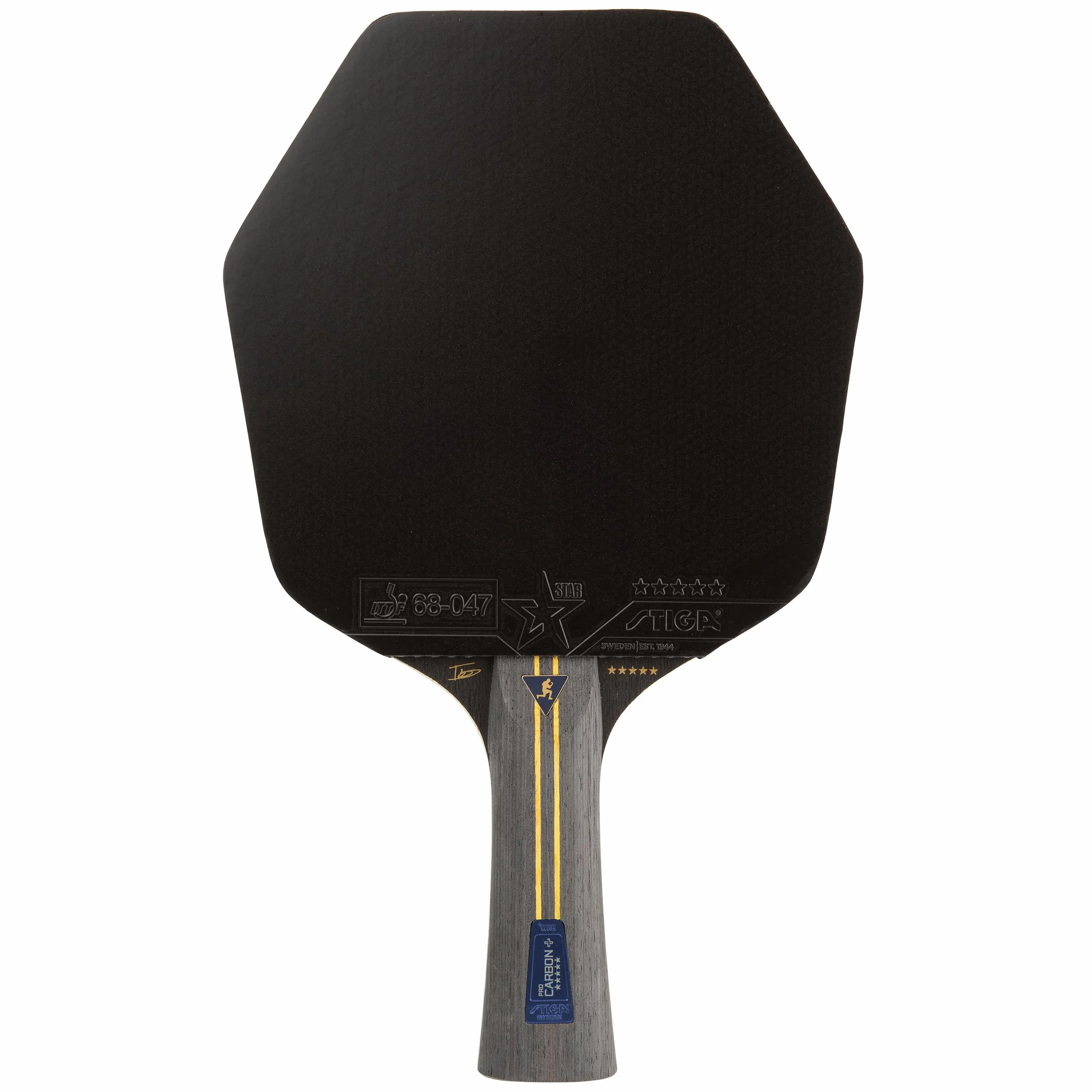 STIGA Pro Carbon Plus Cybershape Truls Edition kij do tenisa stołowego 5-gwiazdkowy, technologia Touch Carbon, gumy STAR5 ITTF