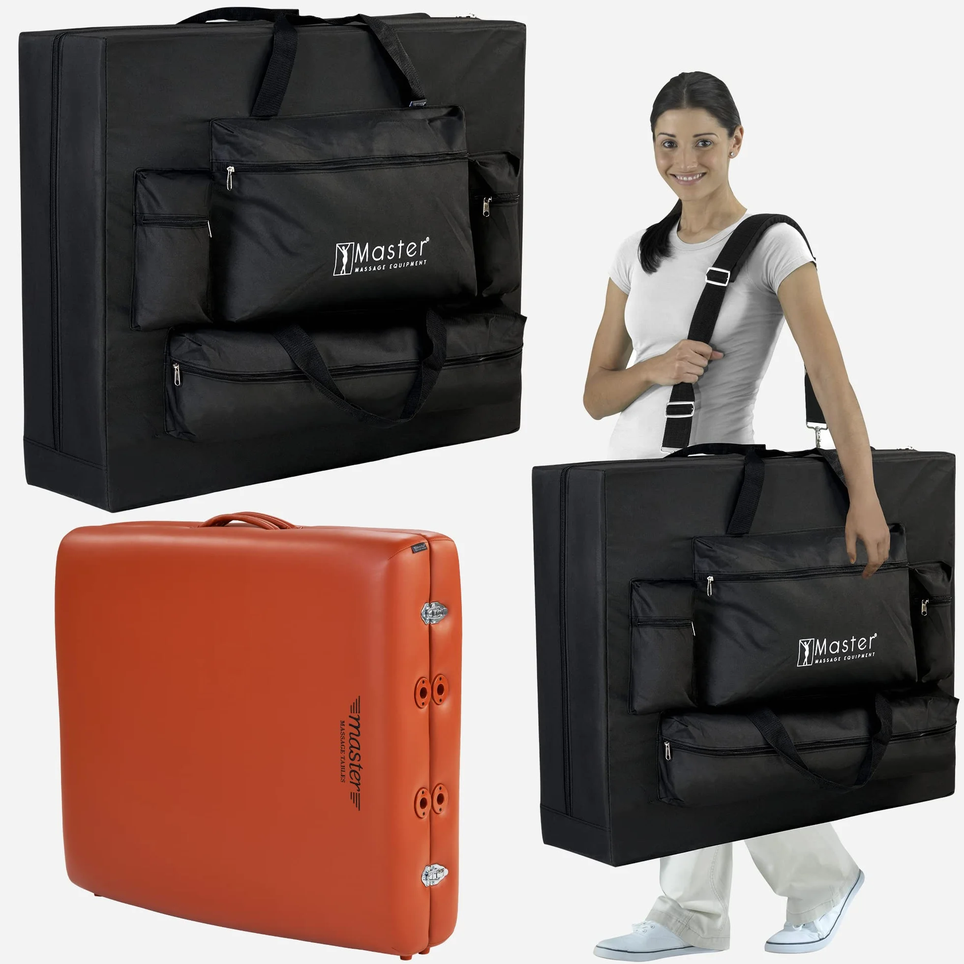 Master Massage 79 cm Santana Pro przenośny stół do masażu, poduszka z pianki z pamięcią kształtu, panele nóg Reiki, łóżko spa, składany stół do masażu