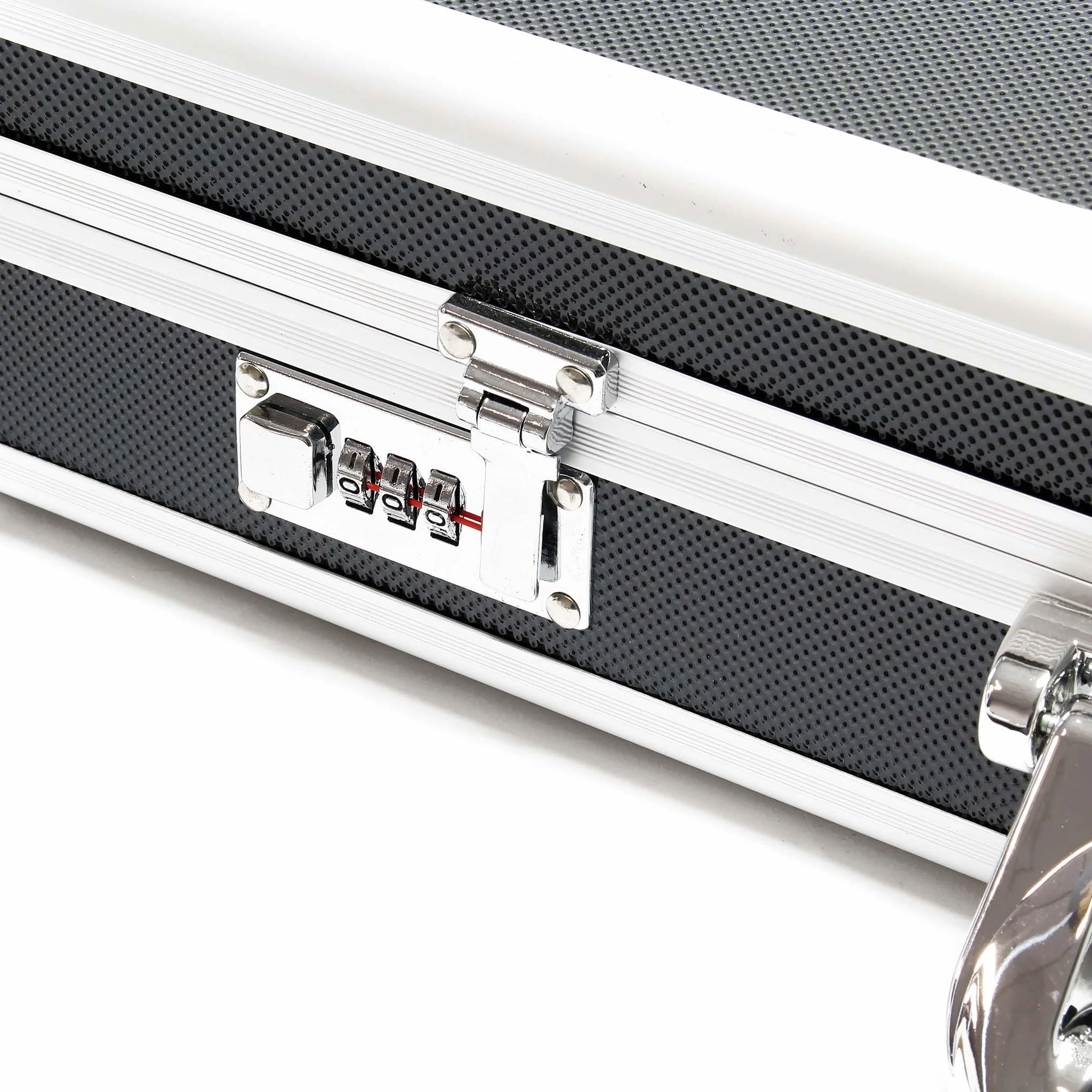Wiltec Futerał na broń aluminiowy z zamkiem szyfrowym i pianką 134x36x11cm, walizka transportowa na broń długą, skrzynia na karabin z uchwytem