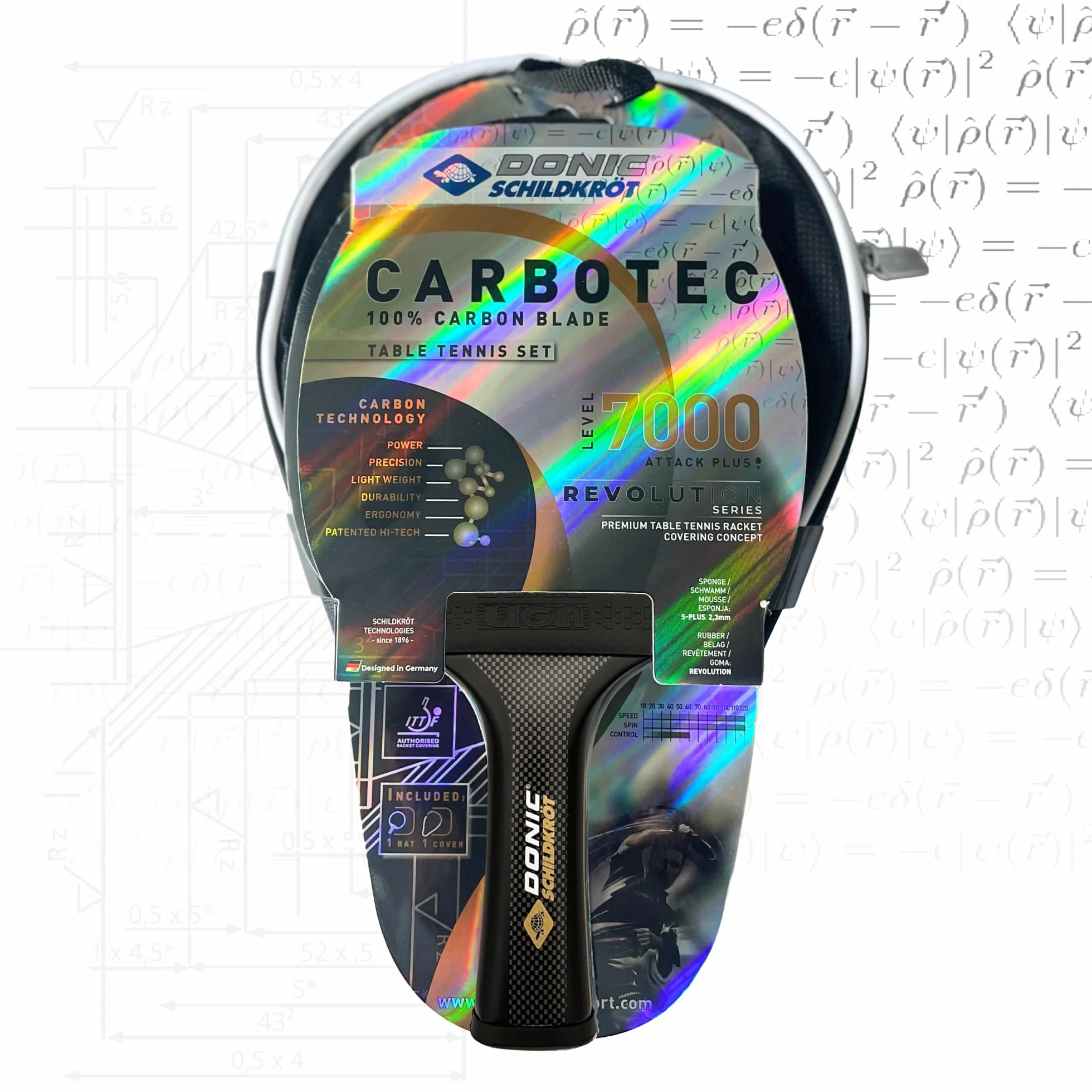 Schildkröt Rakieta do tenisa stołowego CarboTec 7000, wklęsła
