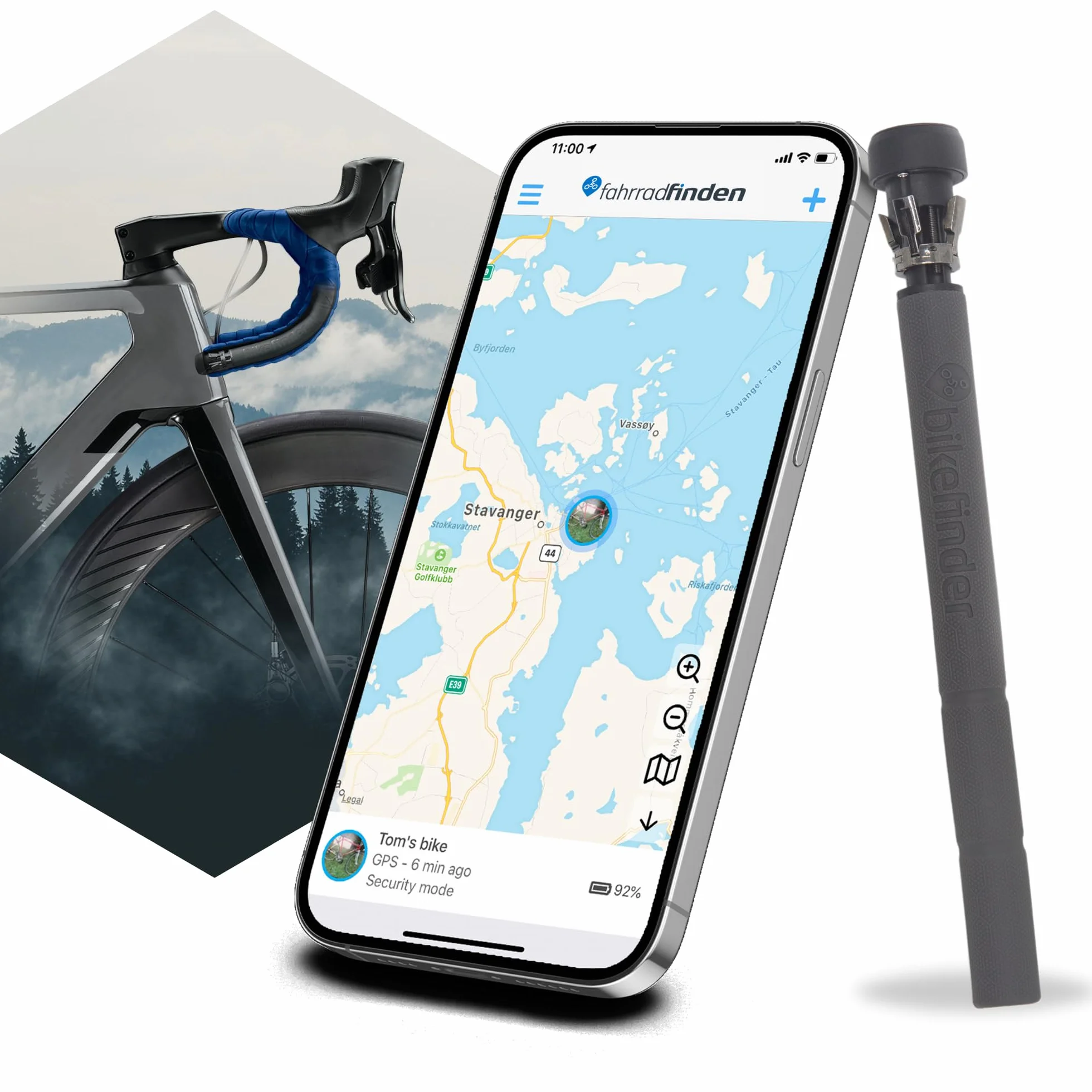 GPS tracker rowerowy ukryty w kierownicy lokalizator z kartą SIM