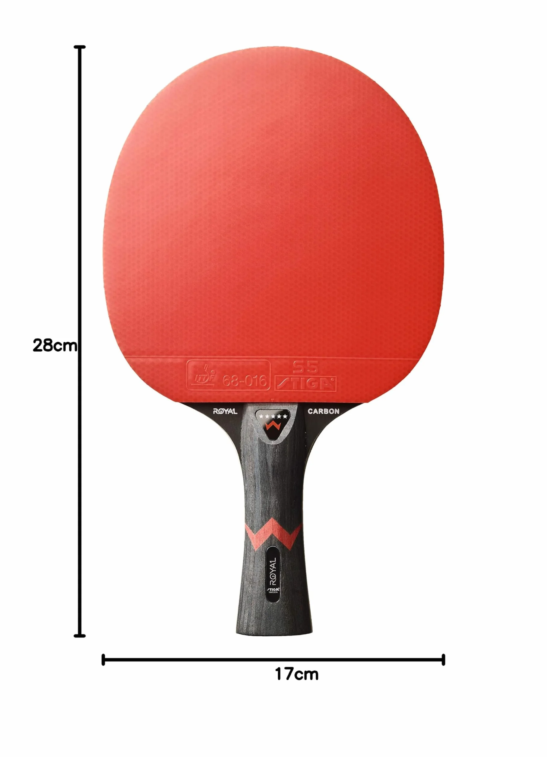Stiga Pro Carbon 5-gwiazdkowa rakieta do tenisa stołowego czarna/czerwona