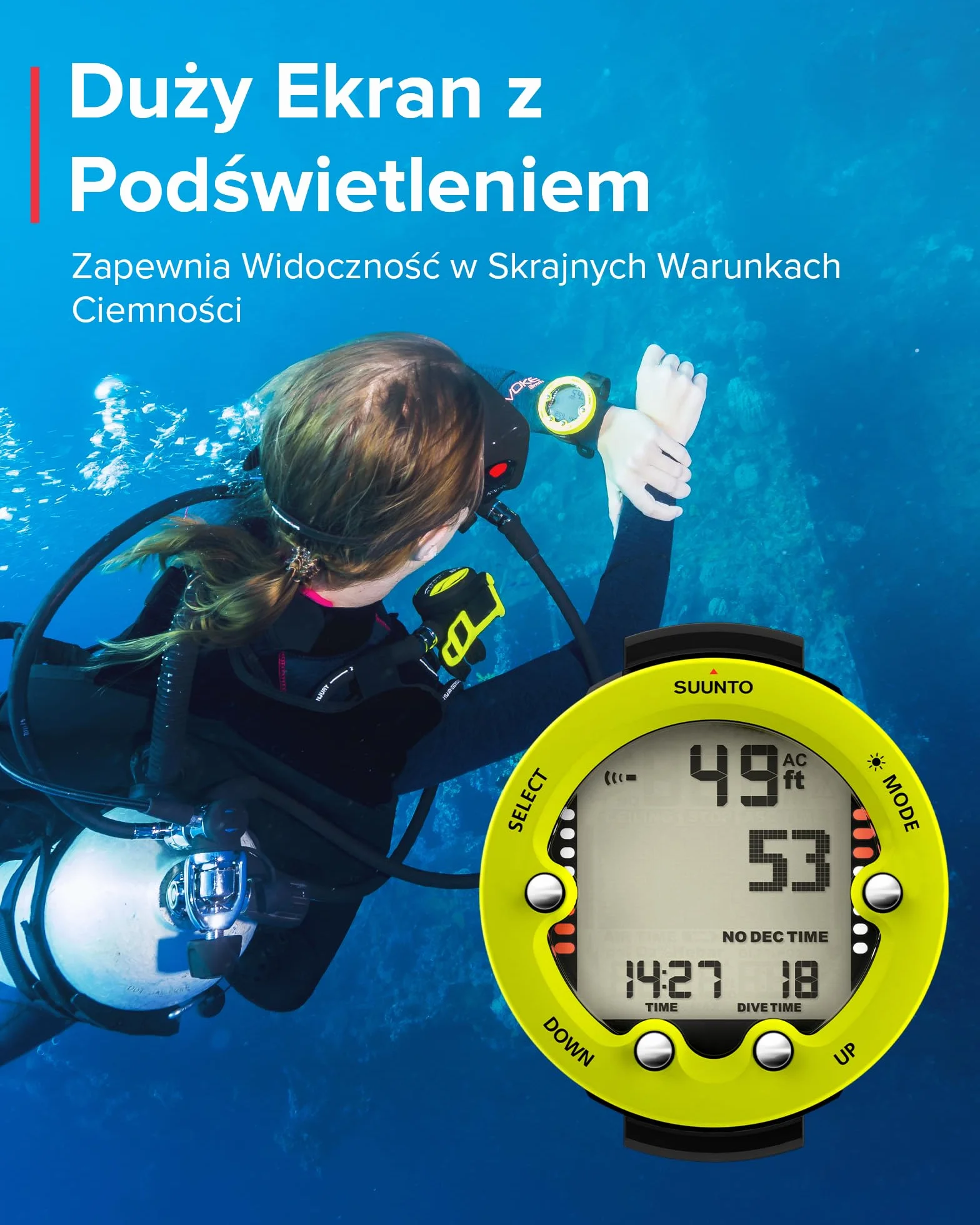Suunto Dive Zoop Novo komputer nurkowy zielony