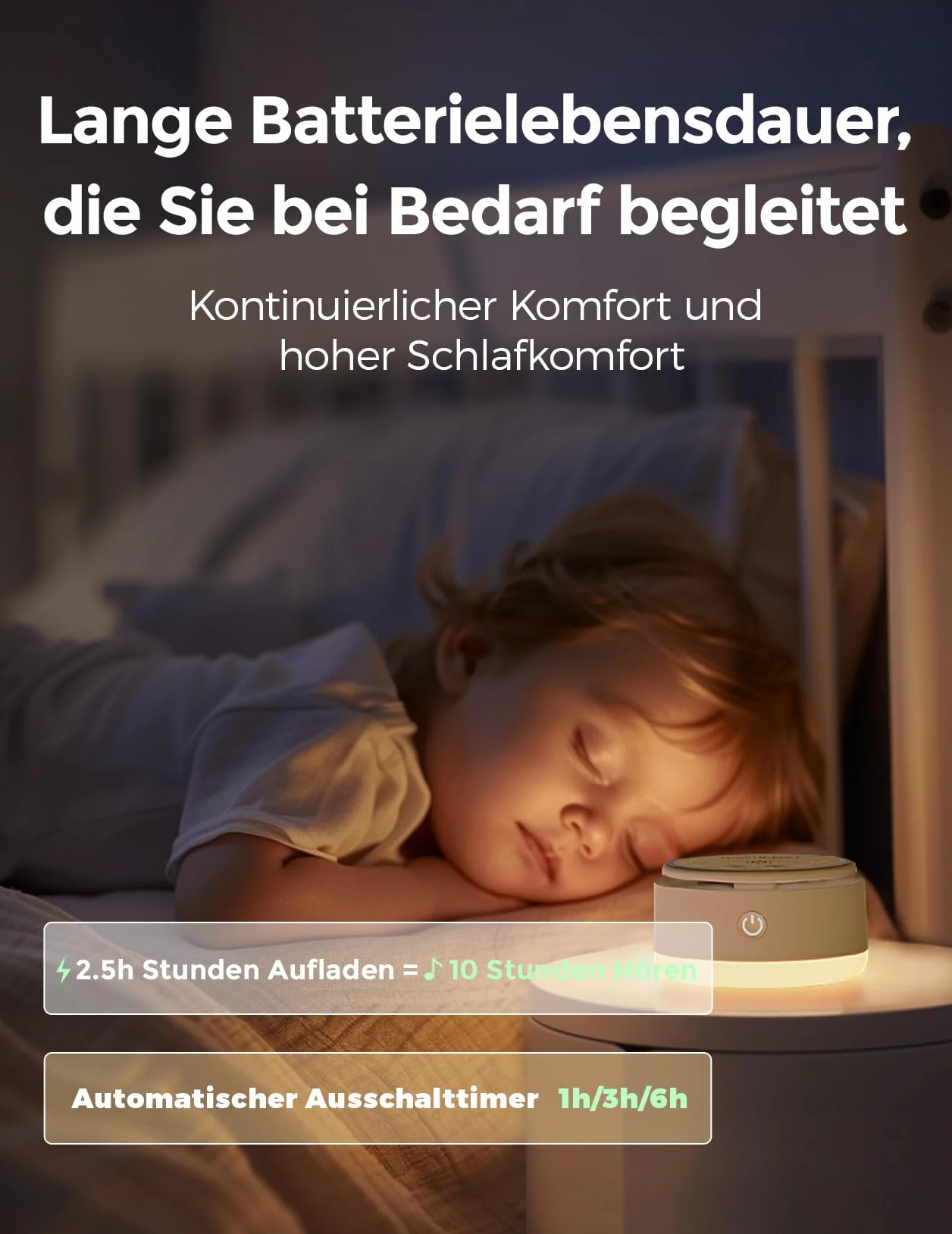 Momcozy Geräuschmaschine dla niemowląt – 20 Kojących Dźwięków i Dotykowe Światło, Przenośny Biały Hałas dla Dzieci i Dorosłych, Timer Do Zasypiania i Przypomnienie | Idealny Towarzysz Podróży (Żółty)