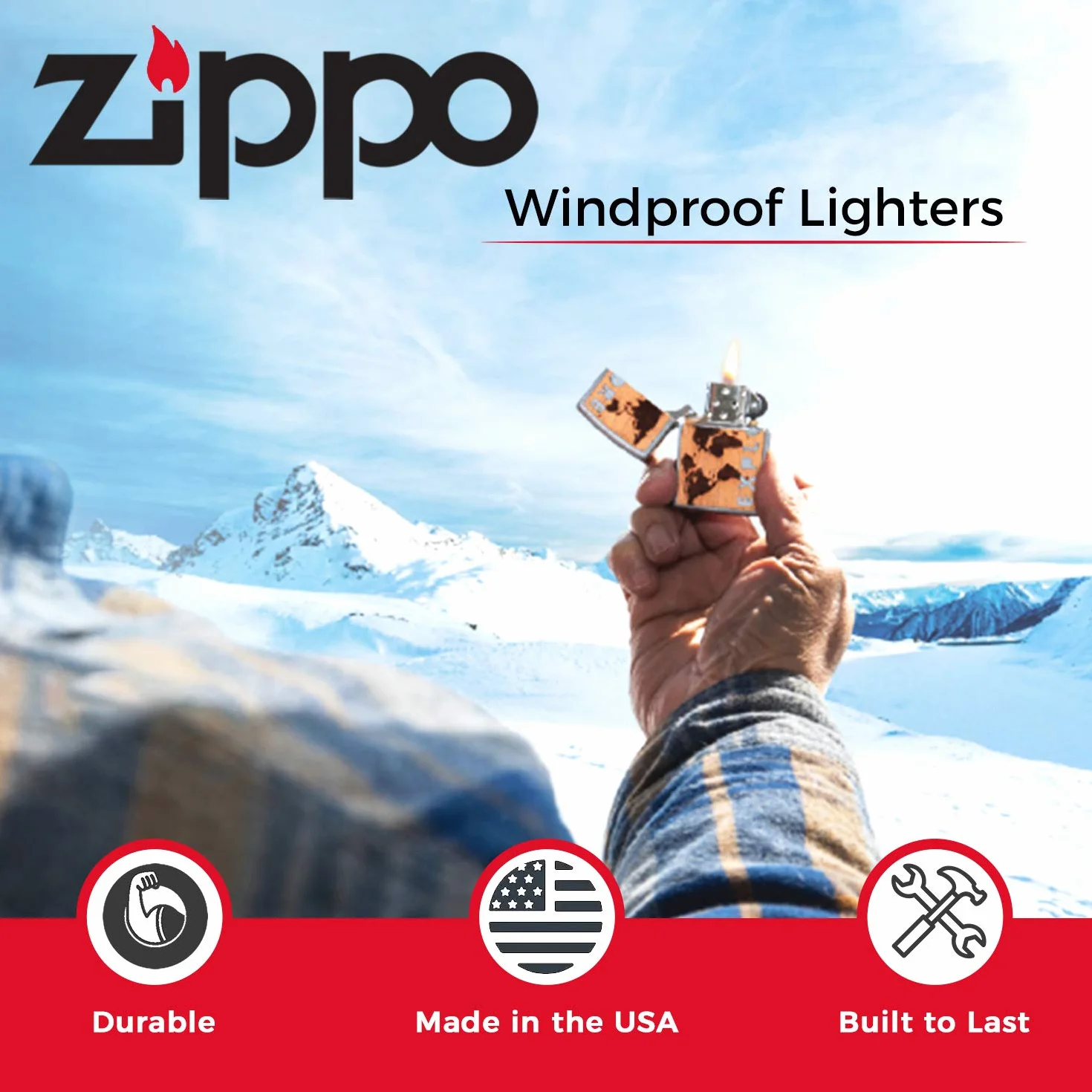 Zippo Zapalniczka Sztormowa, Viking Thor, Szczotkowany Chrom, Emblemat, Wielokrotnego Użytku, Wiatroszczelny Design, Pudełko Prezentowe, Wyprodukowana w USA