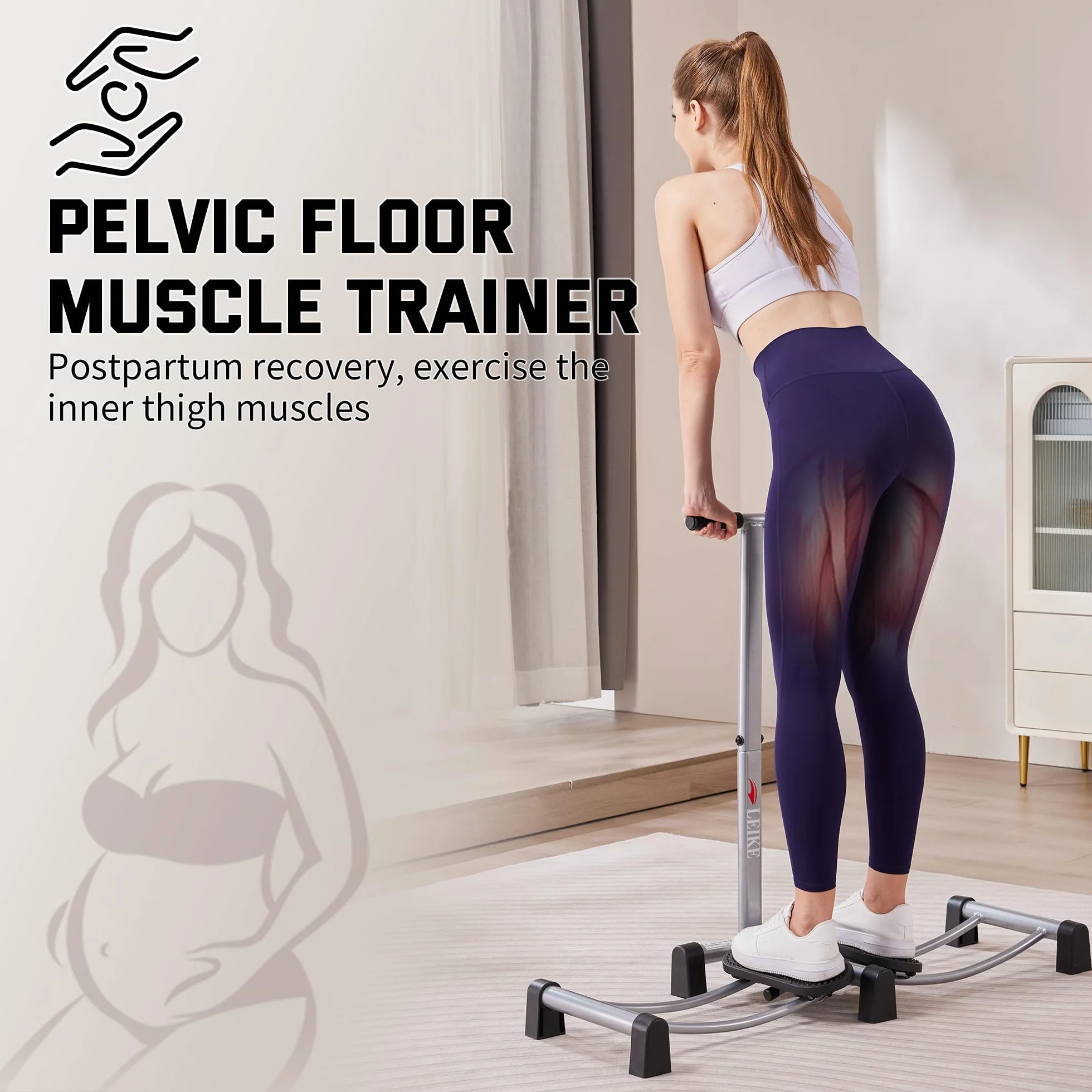 leikefitness Symulator narciarski, maszyna treningowa, naprawa mięśni, trening wzmacniający do domowego fitnessu (AB1600)