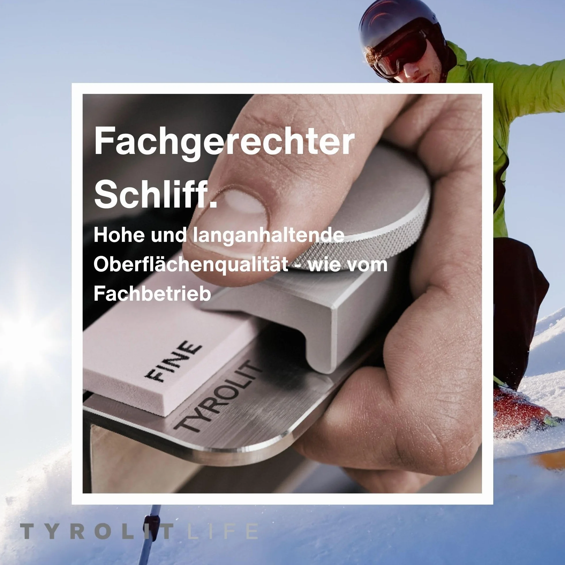 Tyrolit Life zestaw szlifierek do krawędzi nart i snowboardu – 3-częściowy zestaw pilników ceramicznych do wydajnych desek snowboardowych i krawędzi narciarskich – łatwe naprawianie, szlifowanie