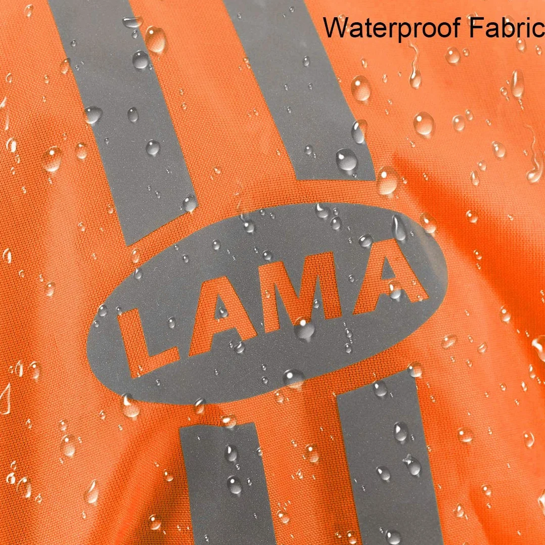 LAMA pokrowce na kask rowerowy, [2 szt.] Kask rowerowy o wysokiej widoczności Osłona przeciwdeszczowa z odblaskową listwą do wodoodpornego, wiatroodpornego, pyłoszczelna, pomarańczowa czarna