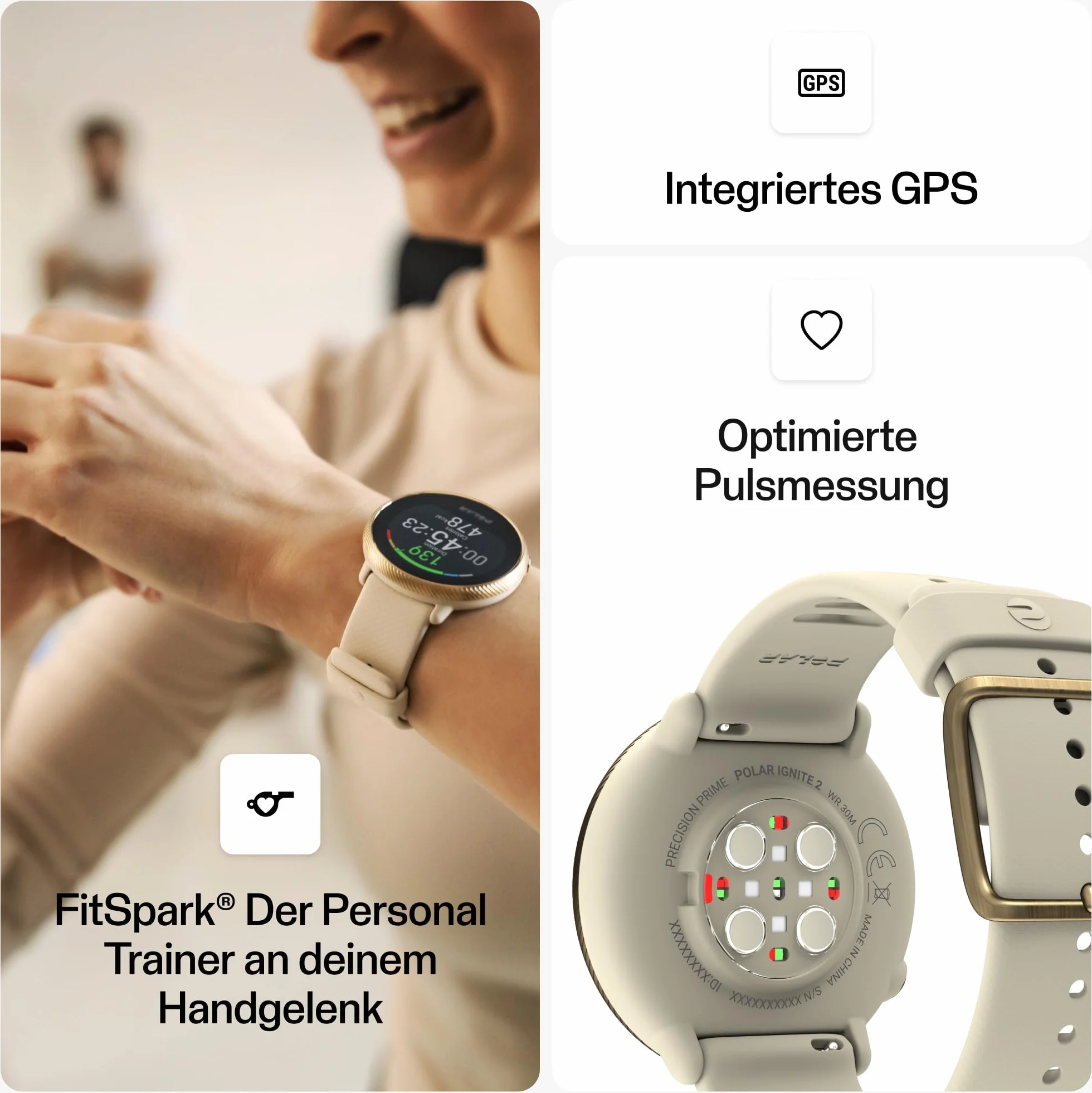Polar Ignite 2 Zegarek sportowy GPS Pomiar tętna Monitorowanie snu Funkcje inteligentne