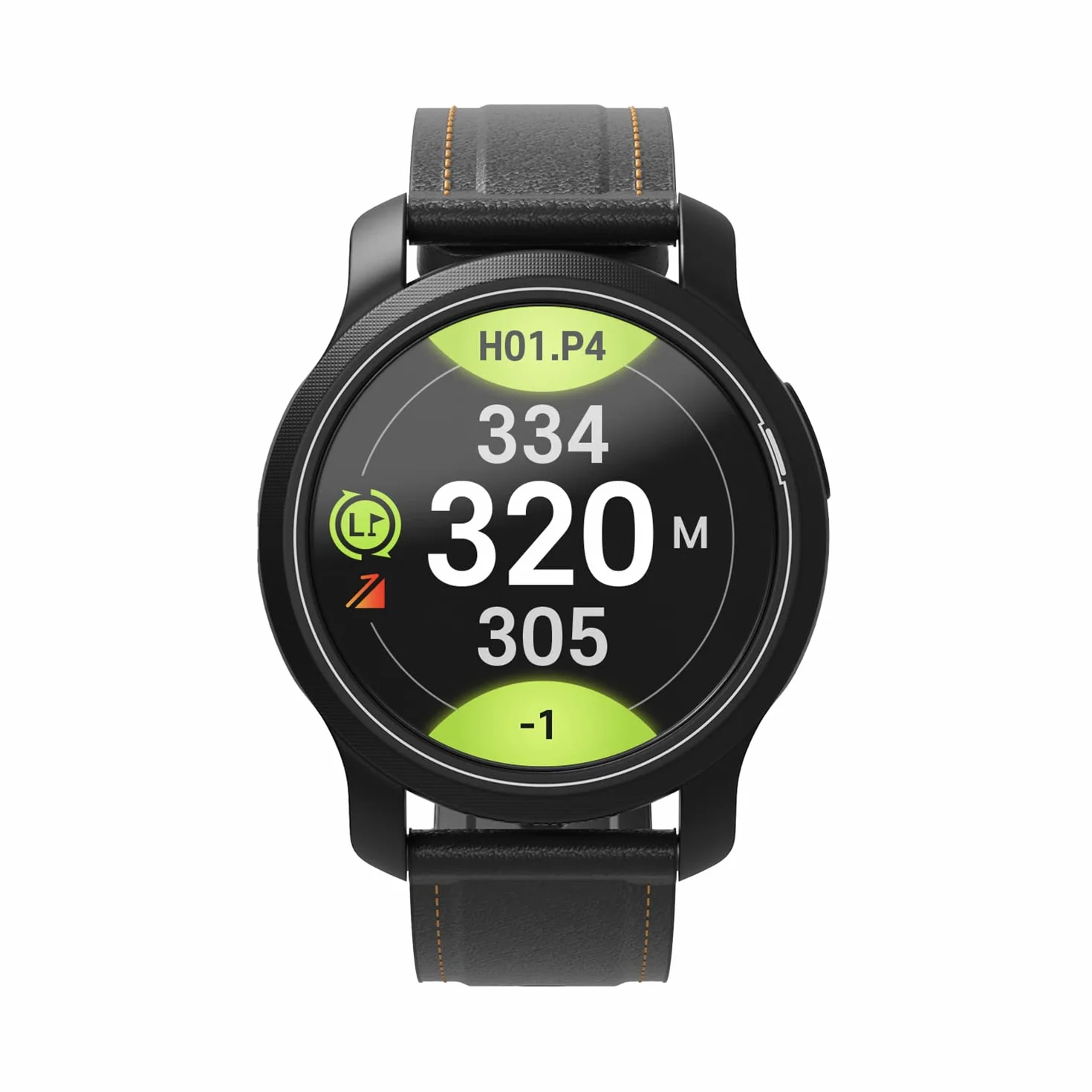 GolfBuddy Aim W12 GPS Zegarek golfowy kolorowy ekran dotykowy zielony undulation podgląd otworów