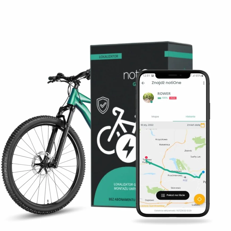 Tracker GPS NTO-CBR do rowerów elektrycznych, kompatybilny z silnikiem elektrycznym BROSE | alarm antykradzieżowy, bez abonimentu | monitorowanie i historija lokalizacji, roaming