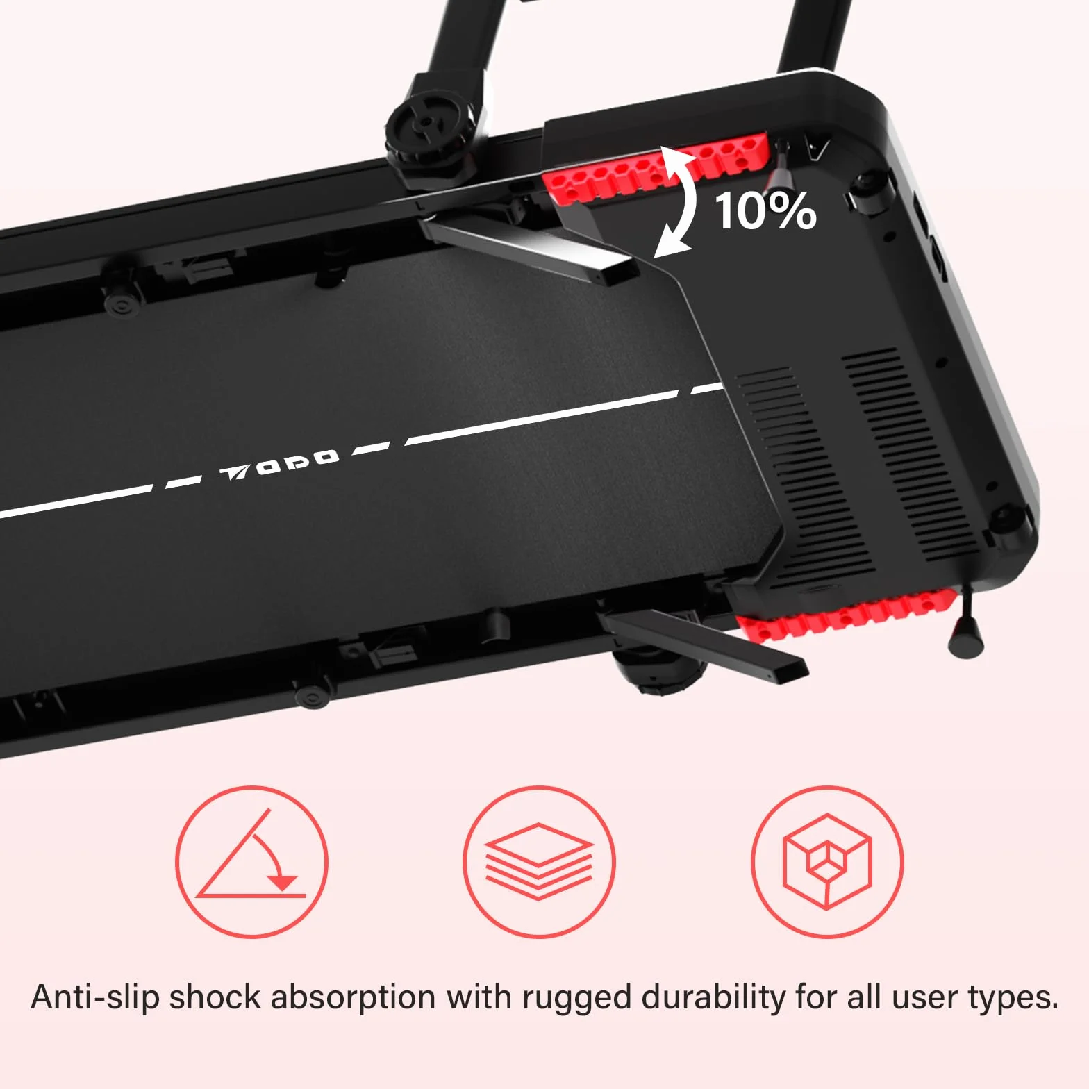 TODO Walking Pad Bieżnia Składana z Ręczne Nachyleniem 10% 12 km/h Bluetooth Głośnik APP LED 150kg