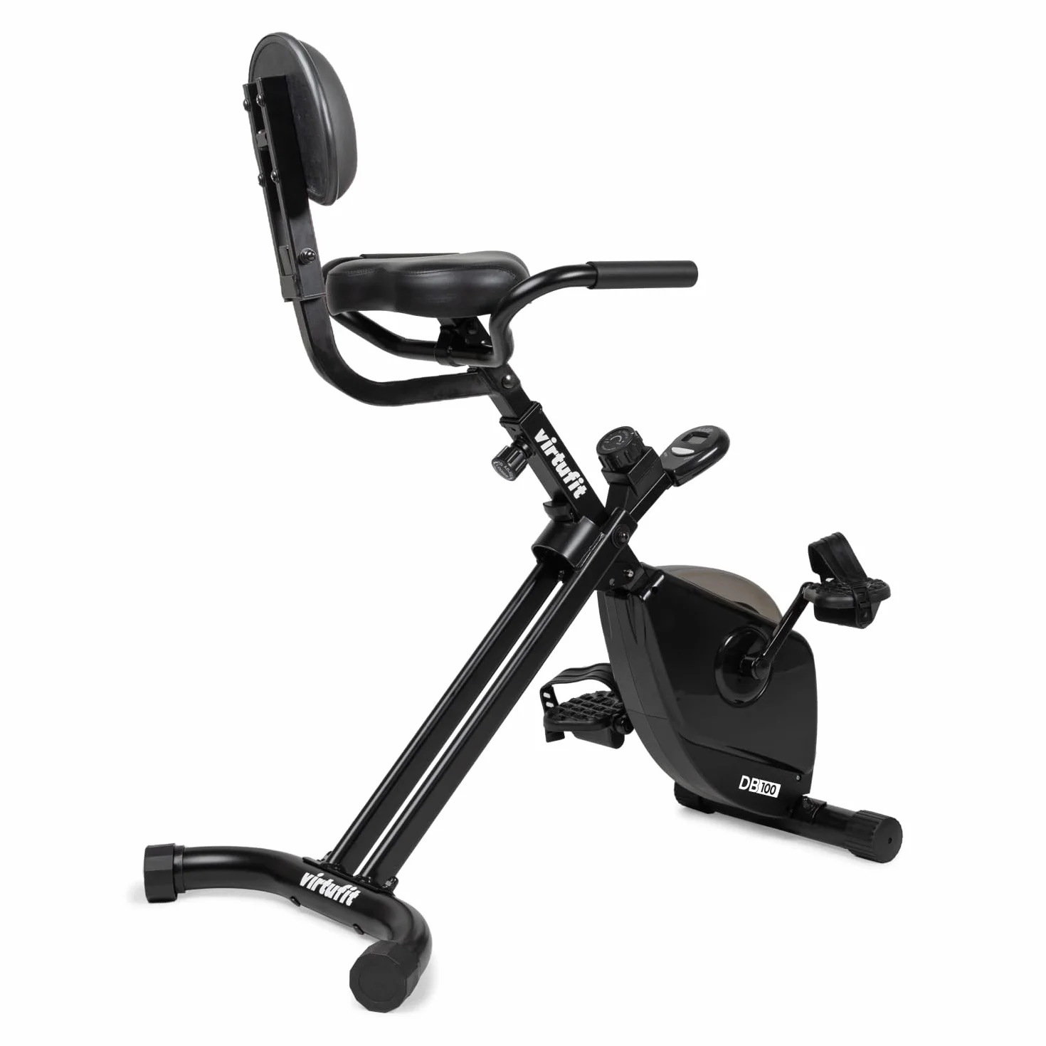 VirtuFit DB100 składany rower na biurko z oparciem, rower biurkowy z komputerem treningowym – w zestawie plan treningowy