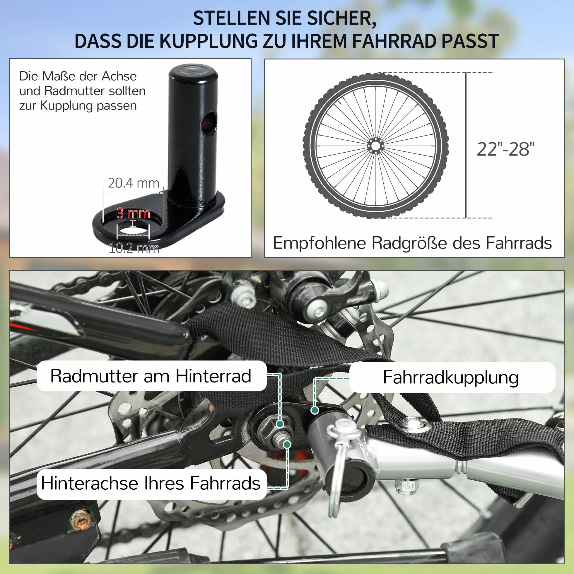 HOMCOM przyczepa transportowa do przewożenia towarów, przyczepka rowerowa, przyczepka rowerowa, przyczepka do przewozu towarów, przyczep