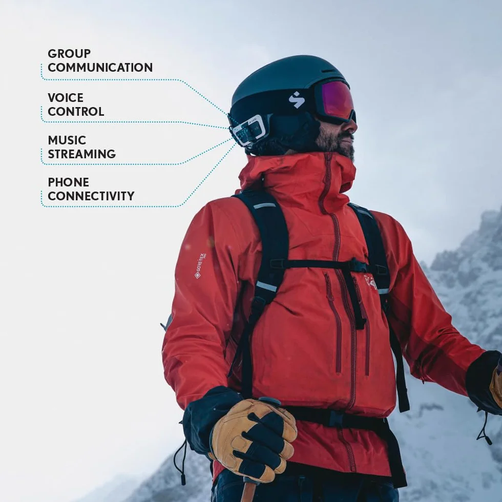Packtalk Outdoor Hełm System Komunikacji Jazda Na Nartach Snowboard Kolarstwo Górskie Czarny Cztery Opakowanie