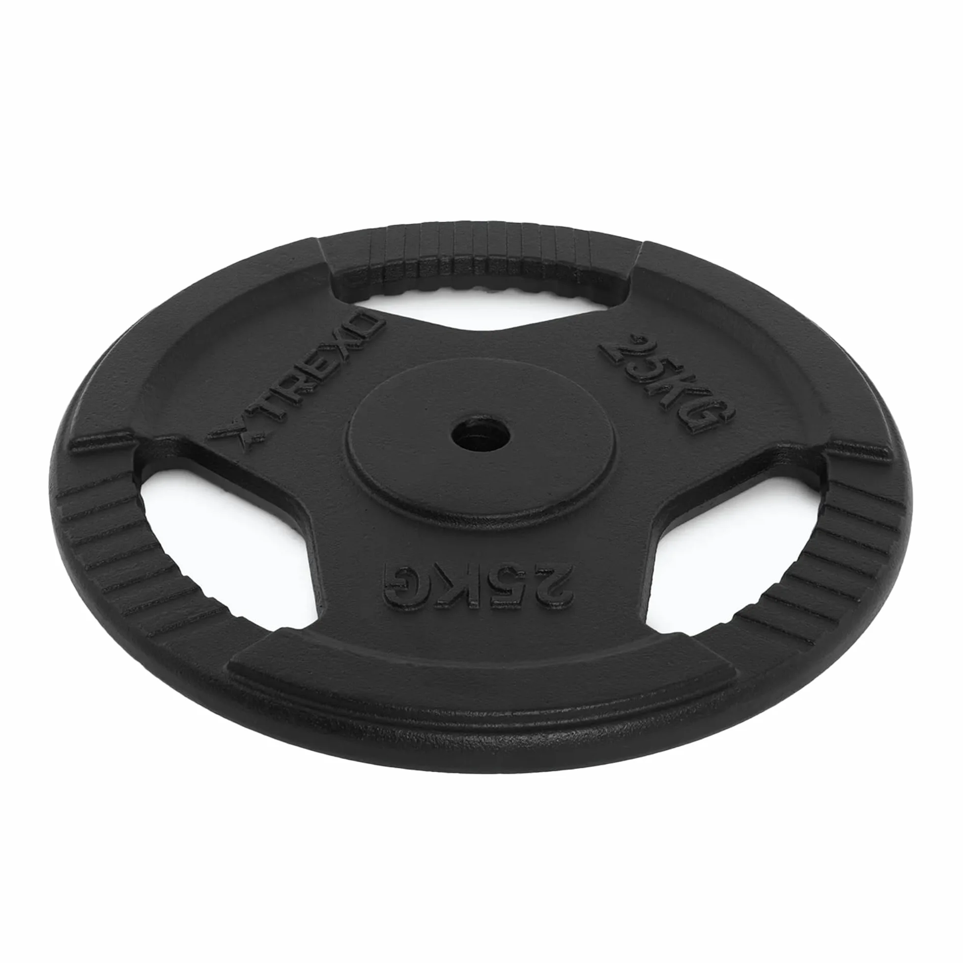 TREXO TRX-ICP001 żeliwna tarcza do sztangi, 1,25 kg, uniwersalna, trwała, z ergonomicznymi uchwytami, kompatybilna z hantlami i uchwytami, do treningu siłowego i funkcjonalnego