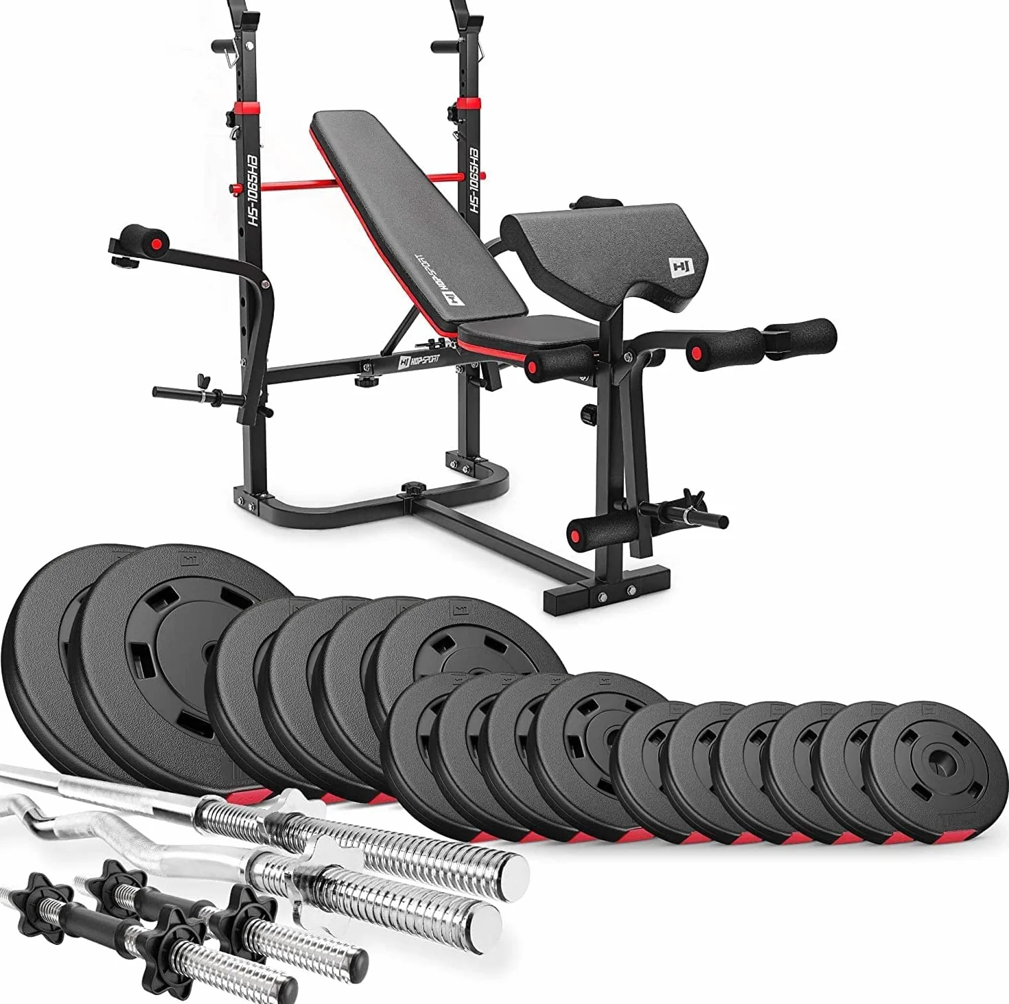 Hop-Sport 1065 ławka do podnoszenia ciężarów 38-135 kg