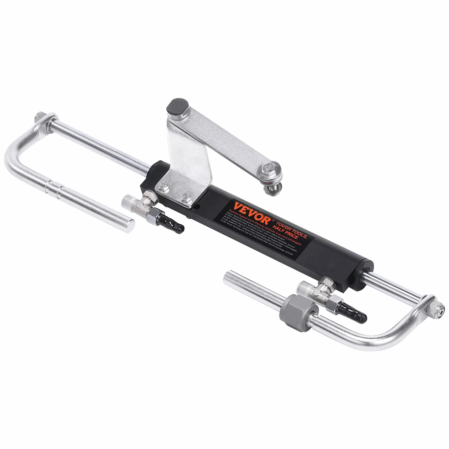 VEVOR Hydrauliczny zestaw kierowniczy zaburtowy 90 KM do łodzi morskich z pompą sterującą i cylindrem blokującym