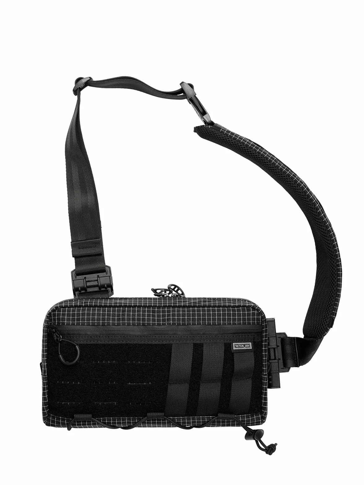 TACTICAL_GEEK Cache L3 EDC lekka torba na klatkę piersiową dla mężczyzn i kobiet, kompaktowa torba na brzuch, regulowany pasek na ramię, torba na ramię, torba na klatkę piersiową, na podróż, do szkoły