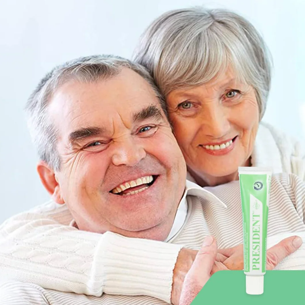 President ZESTAW 3 CZĘŚCI PASTY DENTURE. Mocne mocowanie protezy, Szybki chwyt, trwała przyczepność. Unikaj infiltracji żywności, stanów zapalnych i nieświeżego oddechu. Nie podrażnia dziąseł - 3x40g