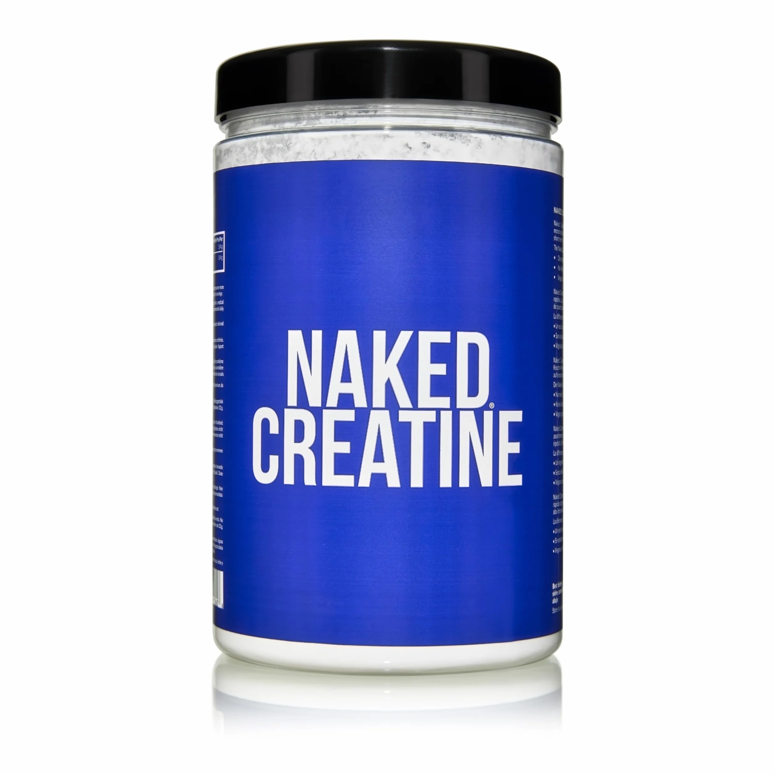 NAKED Czysty mikronizowany monohydrat kreatyny w proszku – bezsmakowy, 500 g – wegański, bez GMO, glutenu, soi i dodatków – wspomaga wzrost i siłę mięśni – 147 porcji