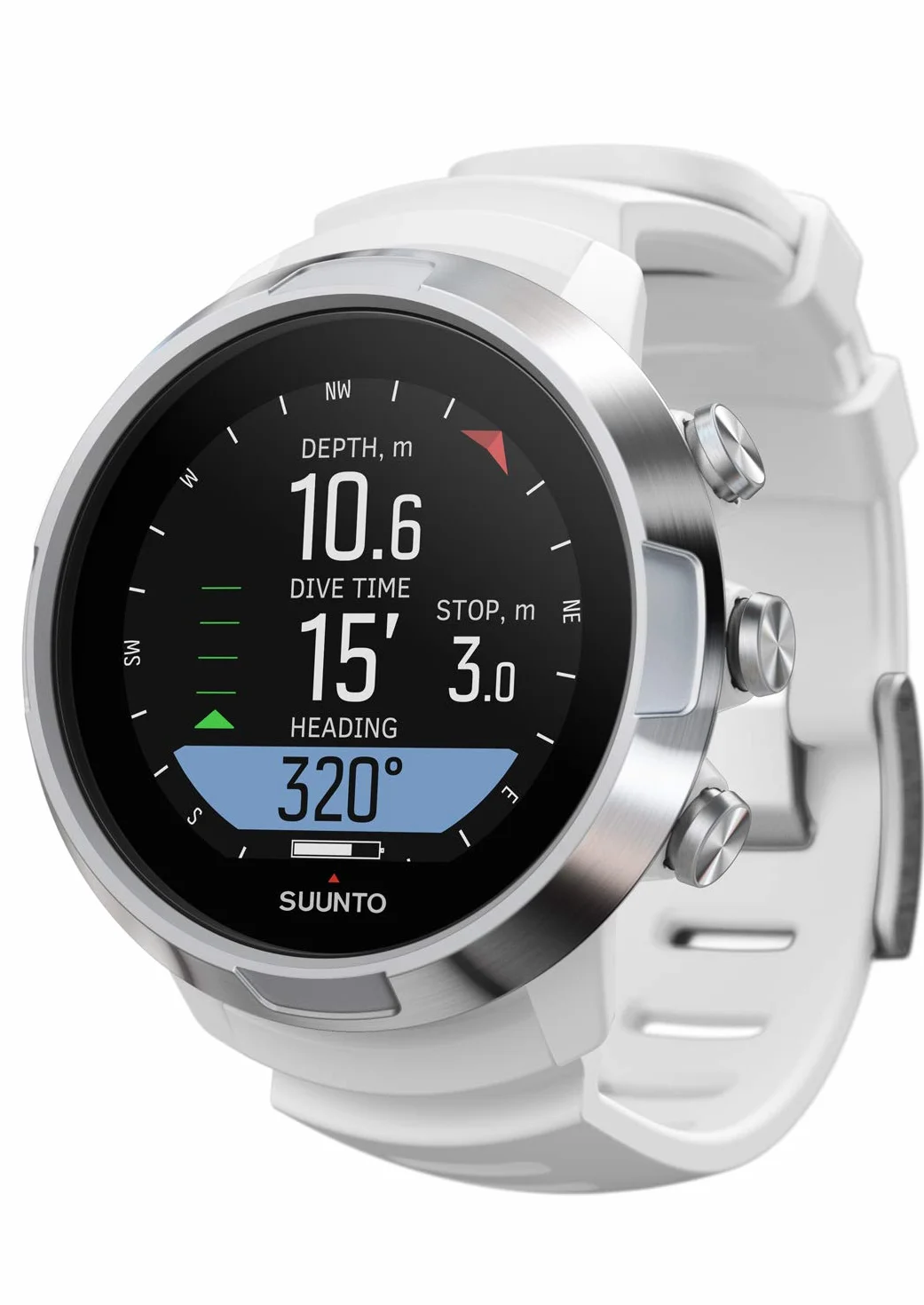 SUUNTO SS050181000, Komputer Nurkowy D5 z Kolorowym Wyświetlaczem, Wodoszczelność 100 M, Funkcja Alarmu, Stoper, Informacje o Pogodzie, Kompas