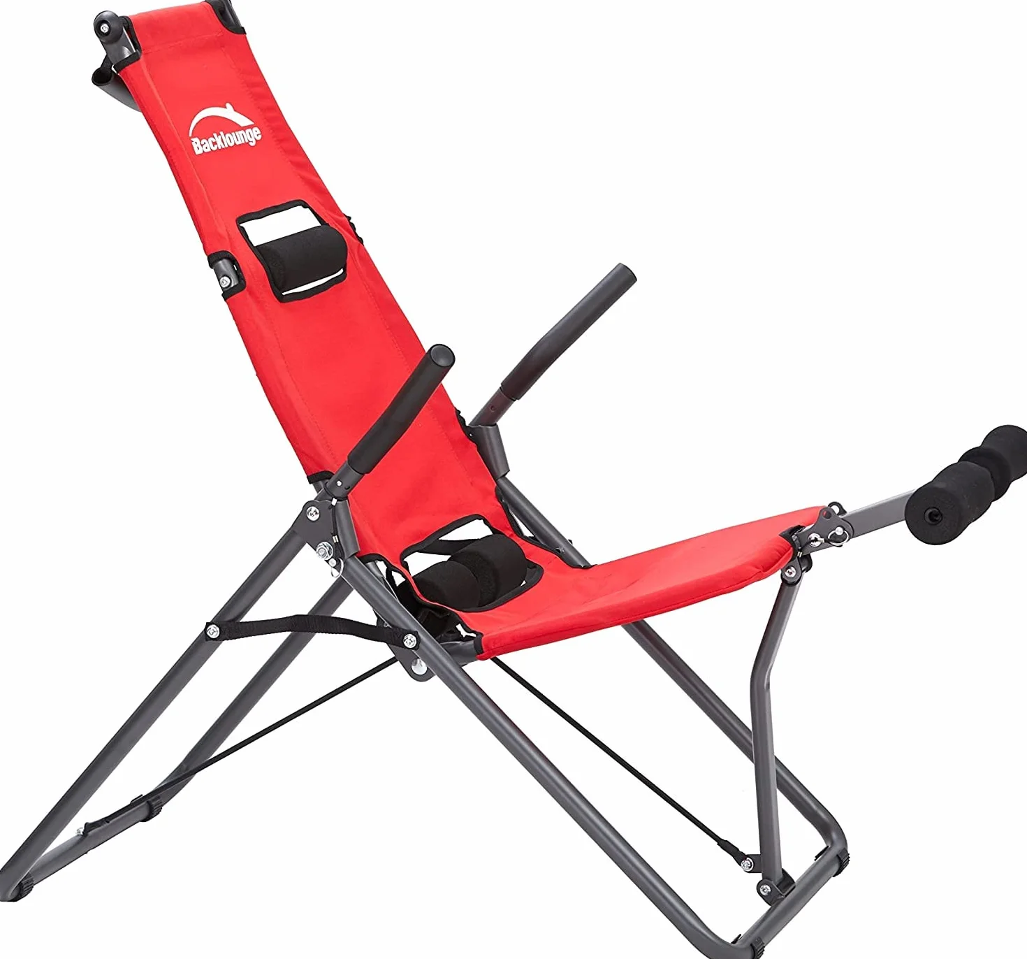 Mediashop Uniseks Back Lounge M23118 Inwersyjny Trener Pleców, Czerwony/Czarny, Do 250 kg
