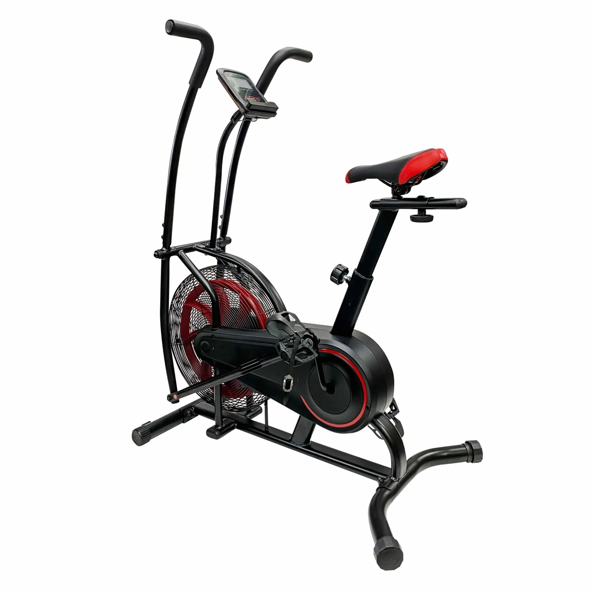Ultrasport Air Bike, rower fanów, opór powietrza, do treningu siłowego, efektywny HIIT trening, kompatybilny z aplikacją komputera treningowego, bezpieczna podstawka, trening ramion i nóg, regulowany