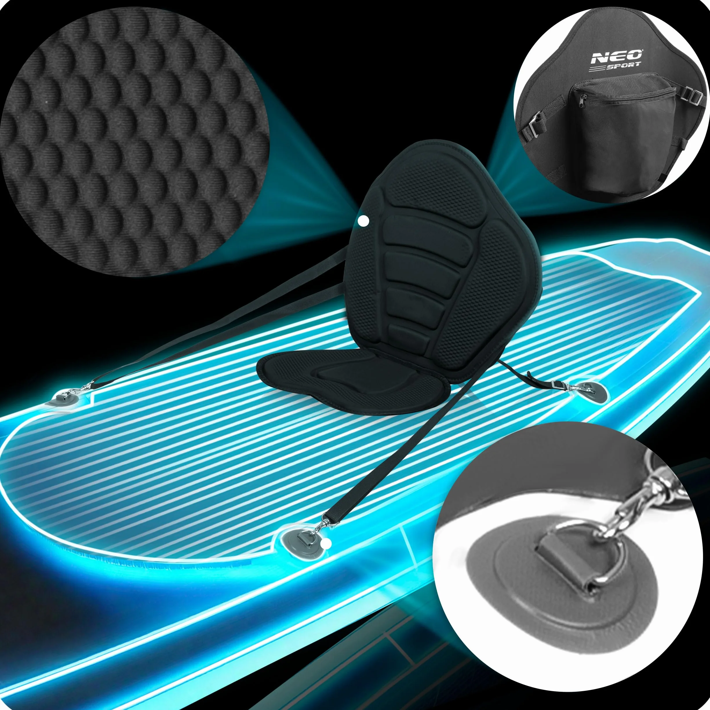 Neo-Sport deska SUP Reefbreak 350cm pompowana kompletna z wiosłem siedziskiem i plecakiem