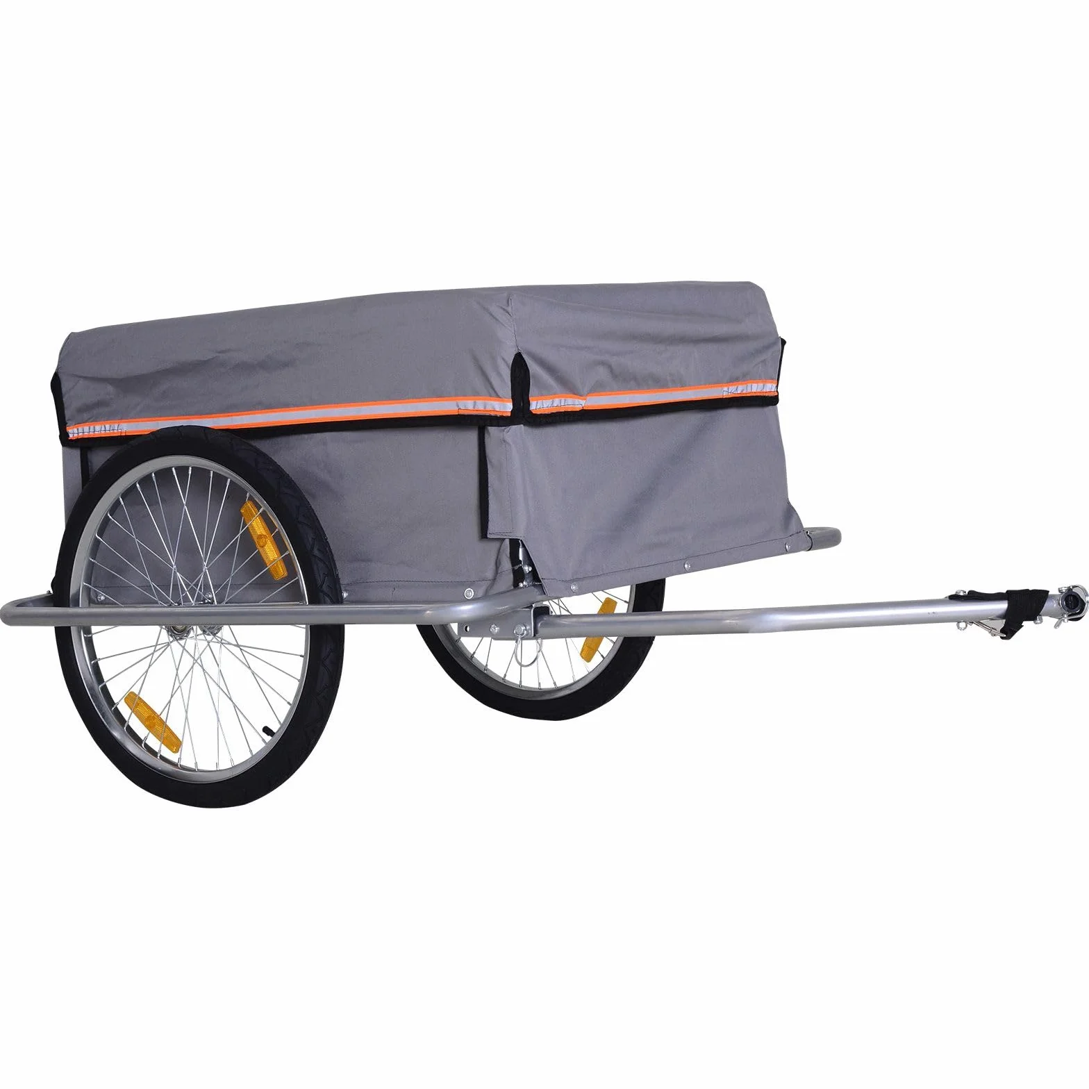 HOMCOM przyczepa transportowa do przewożenia towarów, przyczepka rowerowa, przyczepka rowerowa, przyczepka do przewozu towarów, przyczep