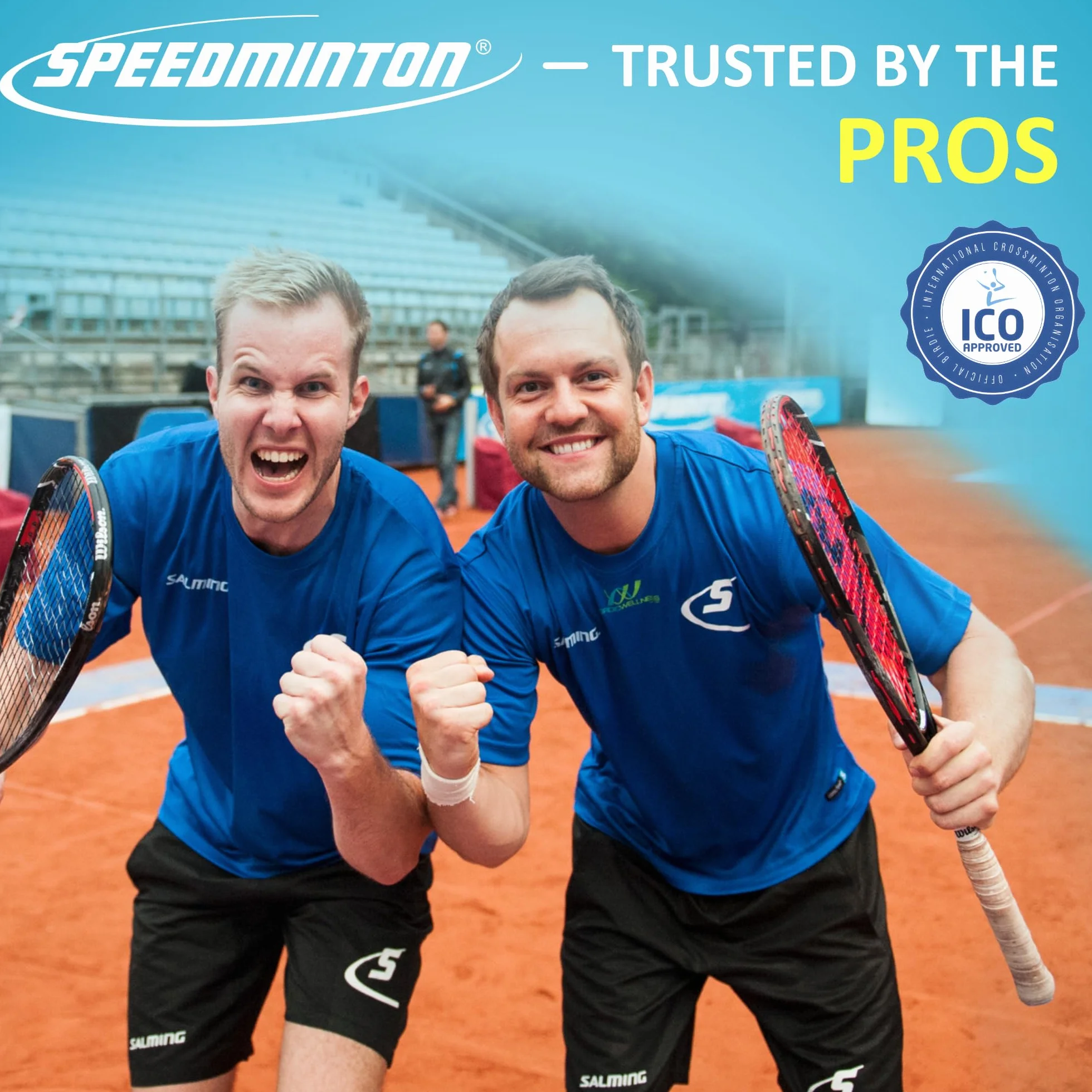 Speedminton® S900 zestaw Speed Badminton Crossminton z kijami węglowymi, 5 Speeder®, pole do gry, torba