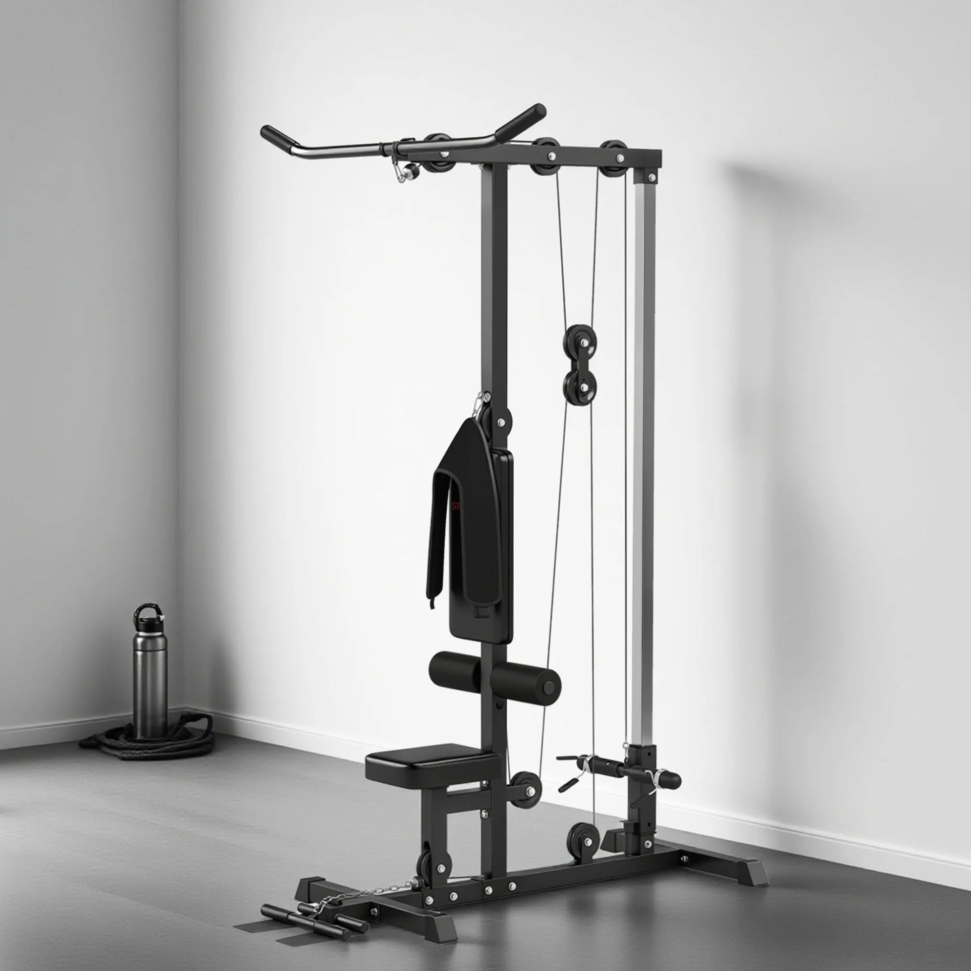 SPORTNOW Stacja do treningu siłowego do domu, wielofunkcyjna stacja fitness z drążkiem do podciągania, do 50 kg, sprzęt fitness do treningu siłowego w domu