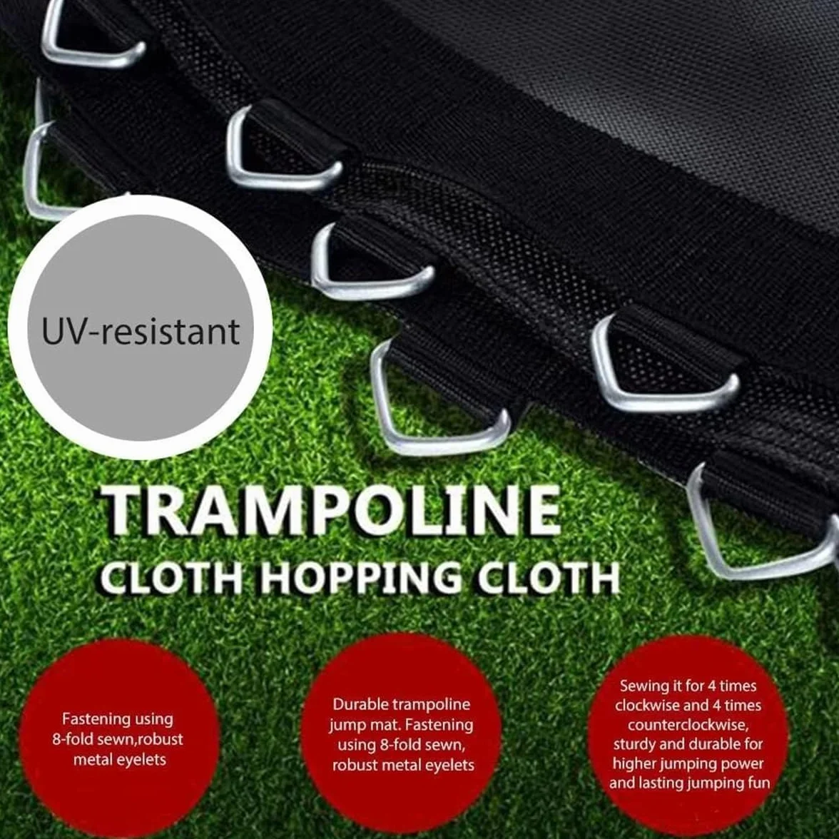 Okrągły materac do trampoliny, mata do skakania na zewnątrz Siatkowa rozciągliwa tkanina PP Jump Pad do domowych akcesoriów do trampolin(16FT)