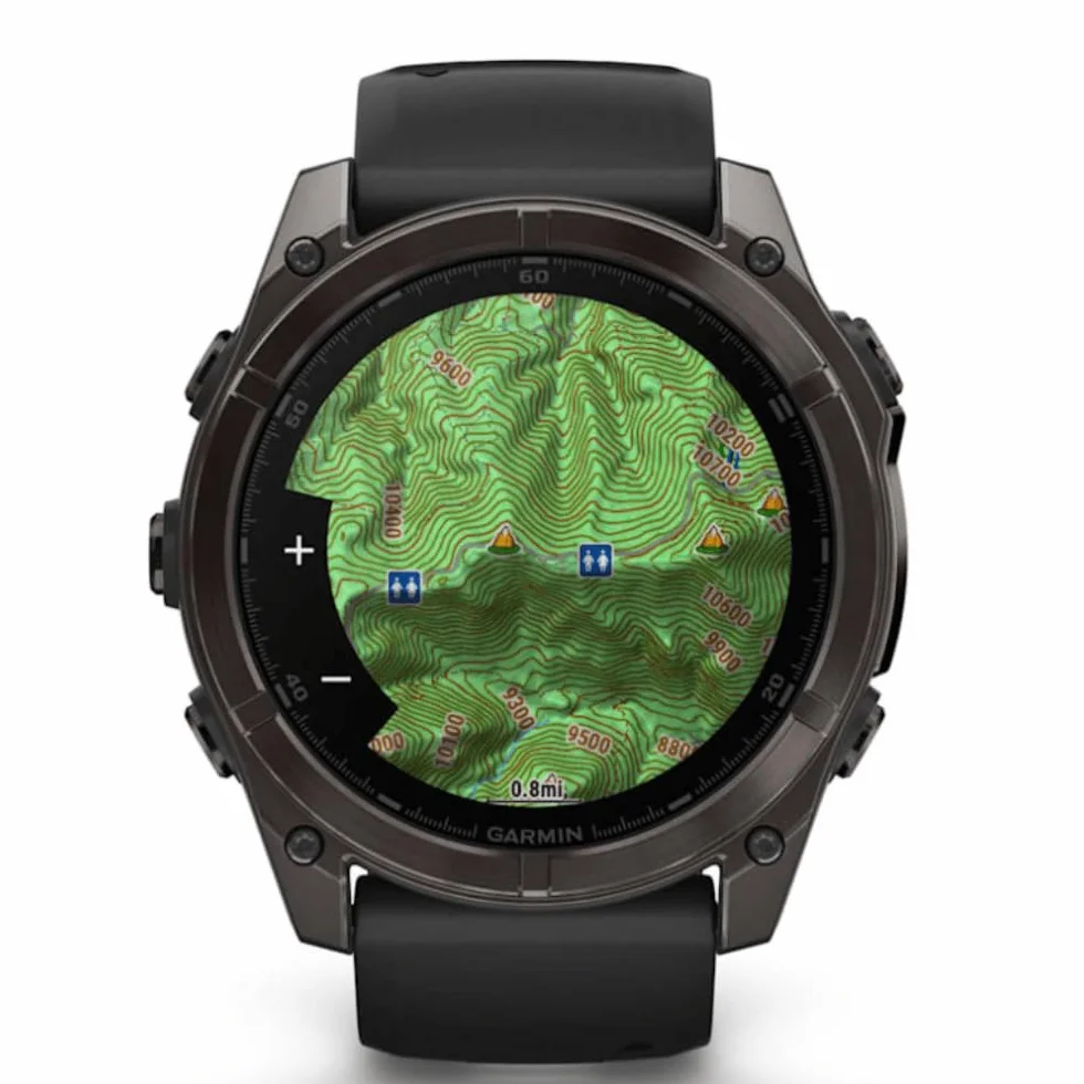 GARMIN FENIX 8-51 mm, AMOLED, SAPPHIRE CARBON GREY DLC TITANIUM BEZ CZARNEGO/KAMIENIOSZEGO SILIKONU