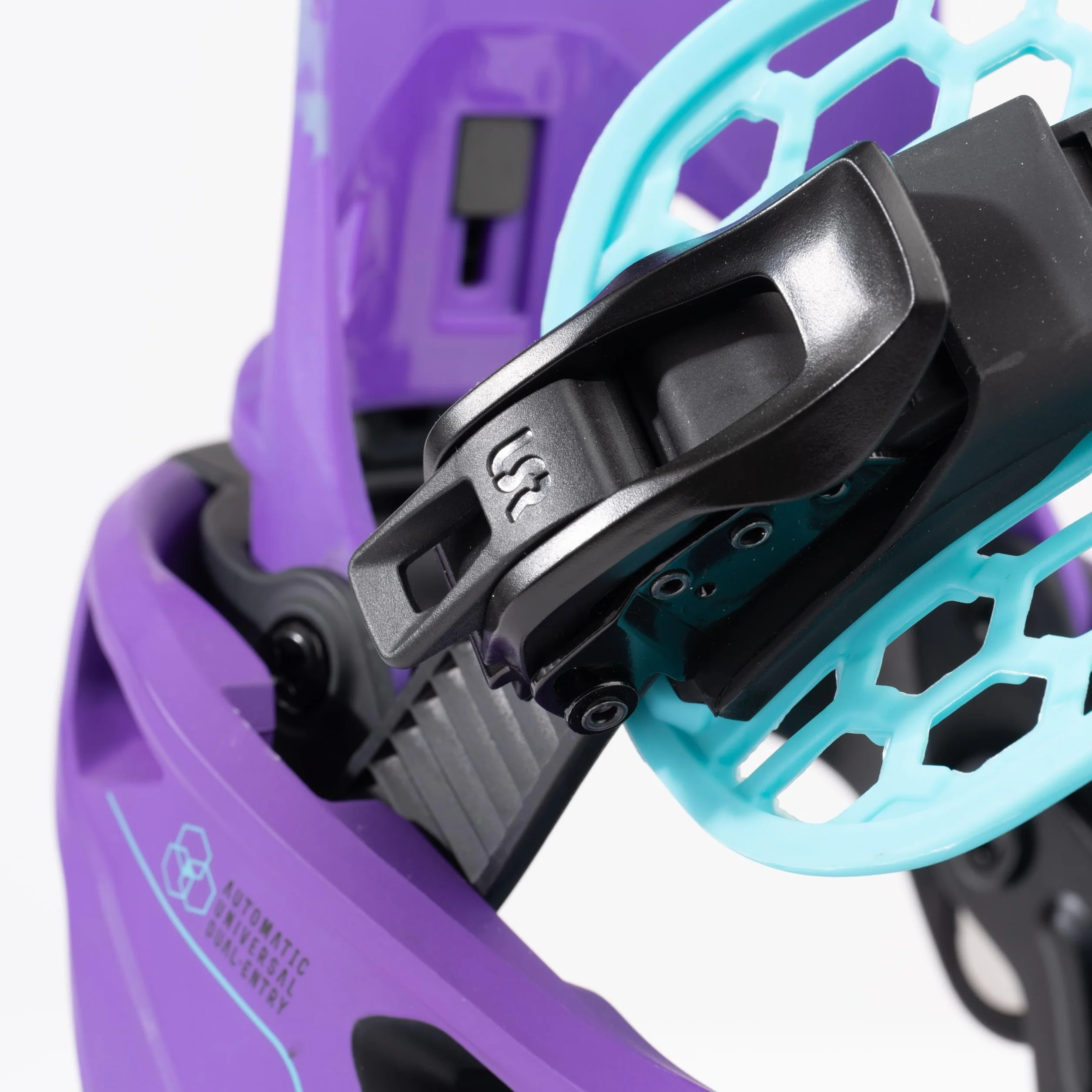 Nidecker Supermatic Snowboard – uniwersalne, podwójnie wtykane automatyczne wiązanie – wygodne i niezawodne jak klasyczne wiązanie z dwoma pasami – Joker Purple