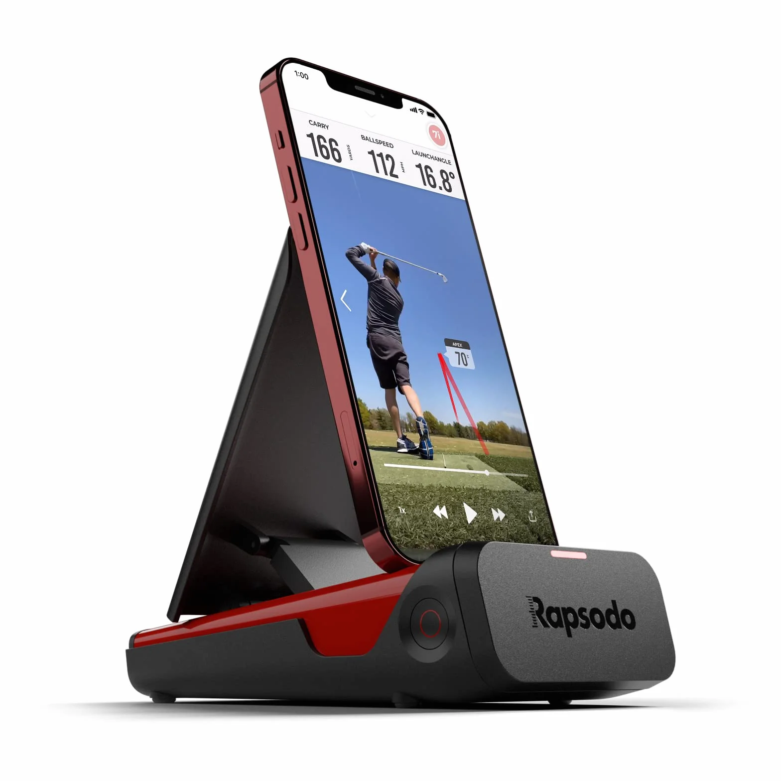 Rapsodo Mobilny monitor do gry w golfa wewnątrz i na zewnątrz z widokiem satelitarnym GPS i profesjonalną dokładnością poziomu, tylko iPhone i iPad
