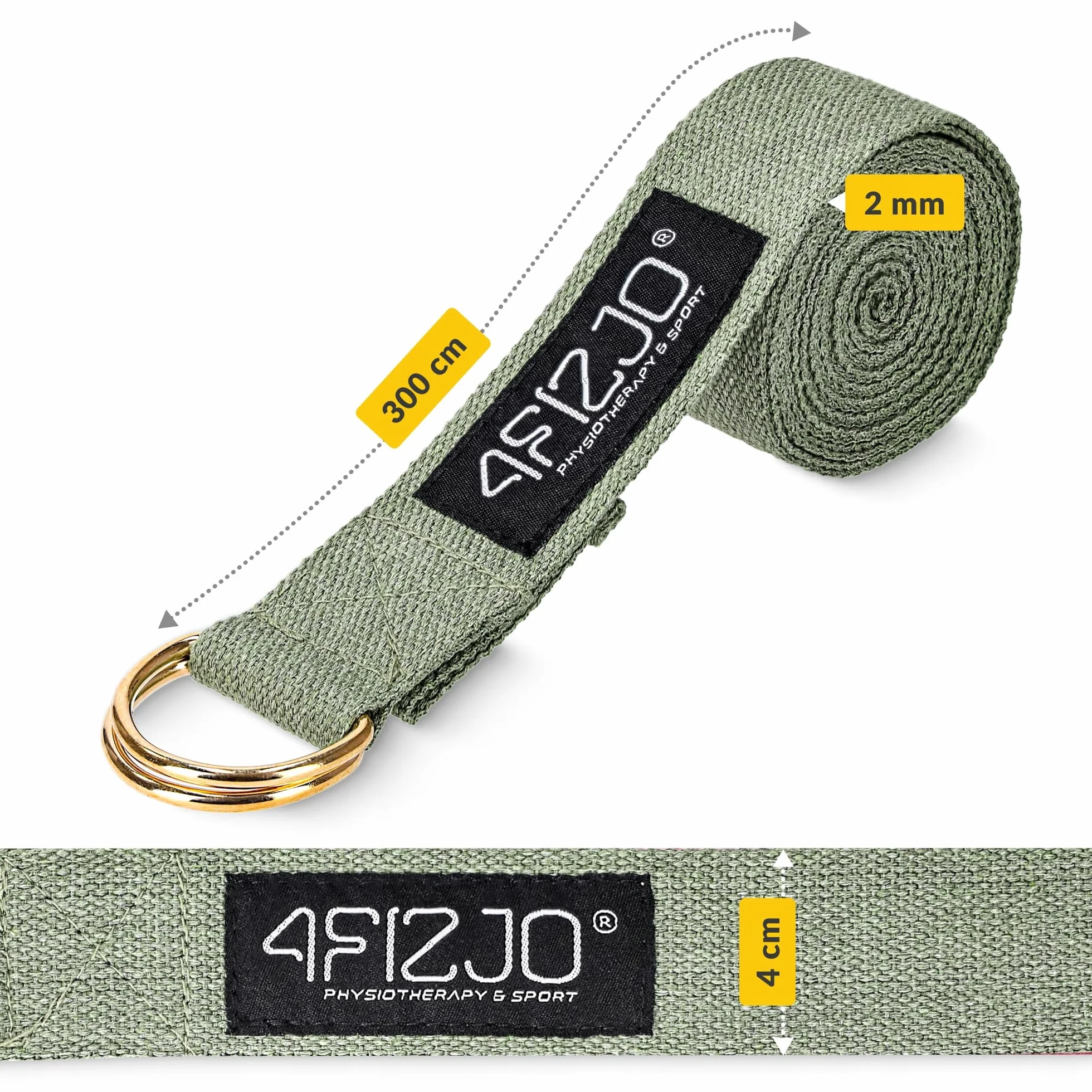 PASEK DO JOGI ROZCIĄGANIA YOGA BELT TAŚMA MATERIAŁOWA DO STRETCHINGU 3 m